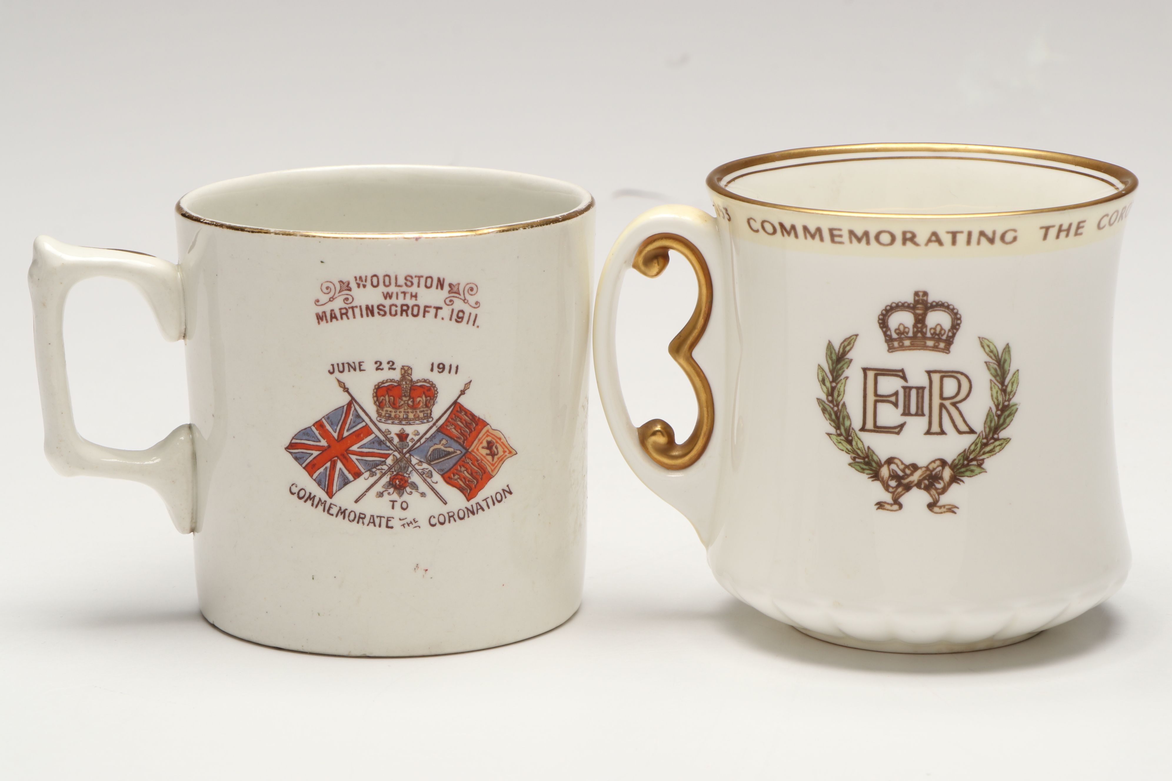 Royal Doulton Elizabeth II Coronation and Other Commemorative Ceramic Mugs