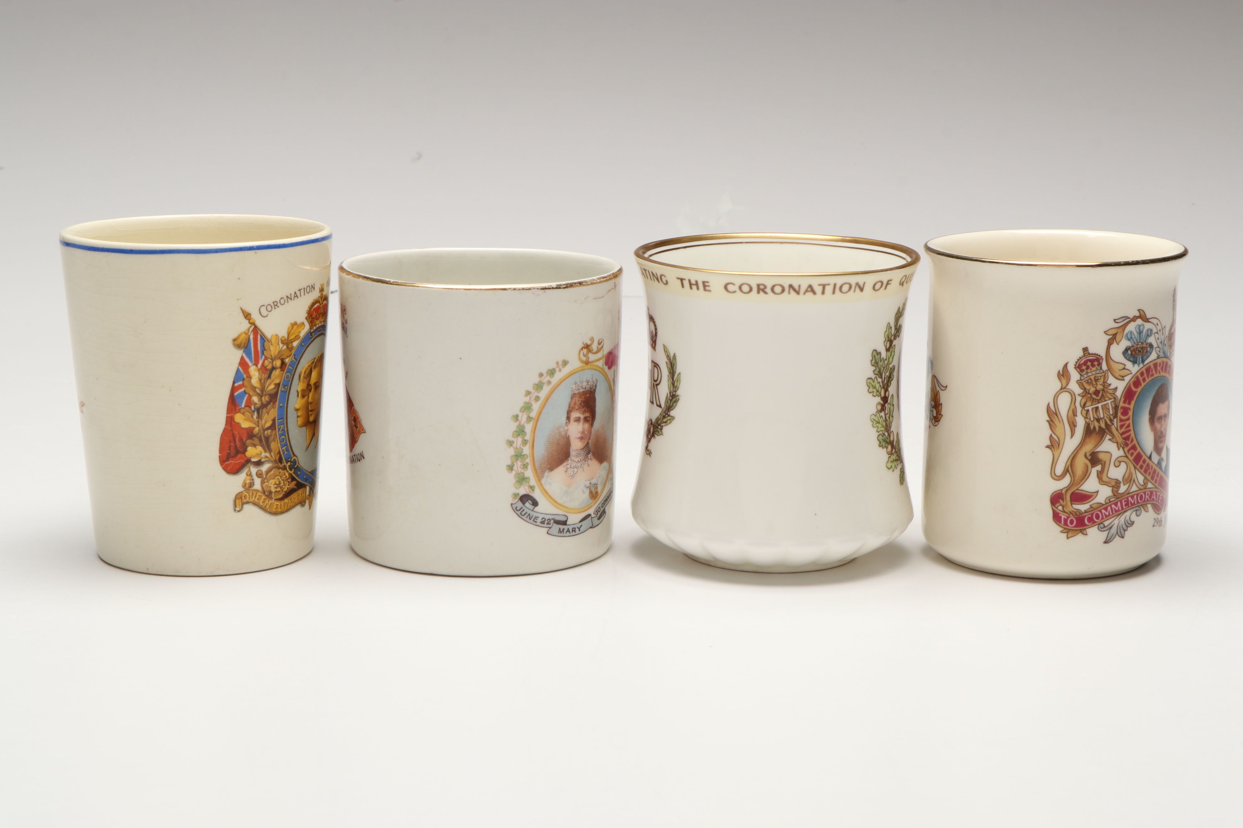 Royal Doulton Elizabeth II Coronation and Other Commemorative Ceramic Mugs