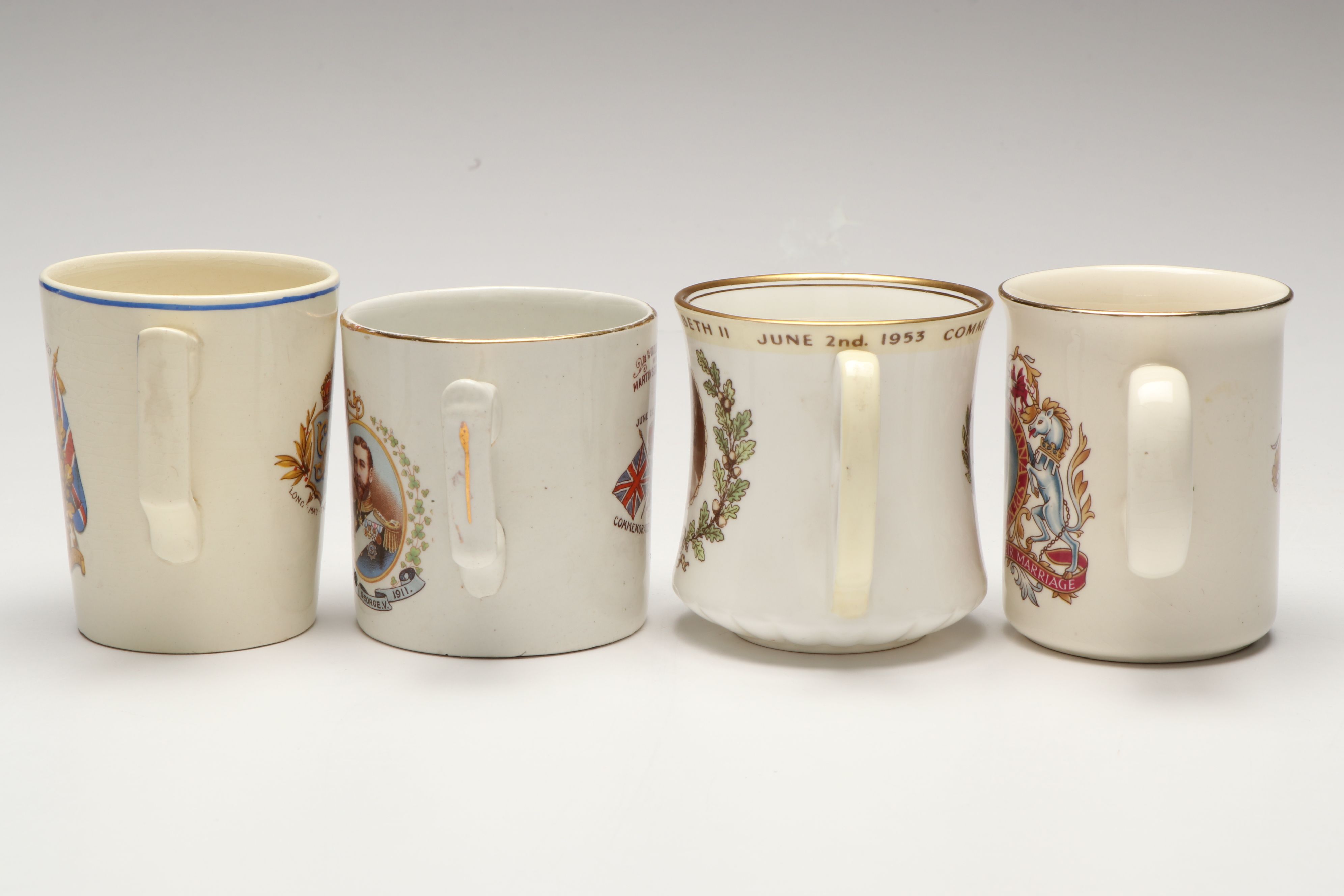 Royal Doulton Elizabeth II Coronation and Other Commemorative Ceramic Mugs