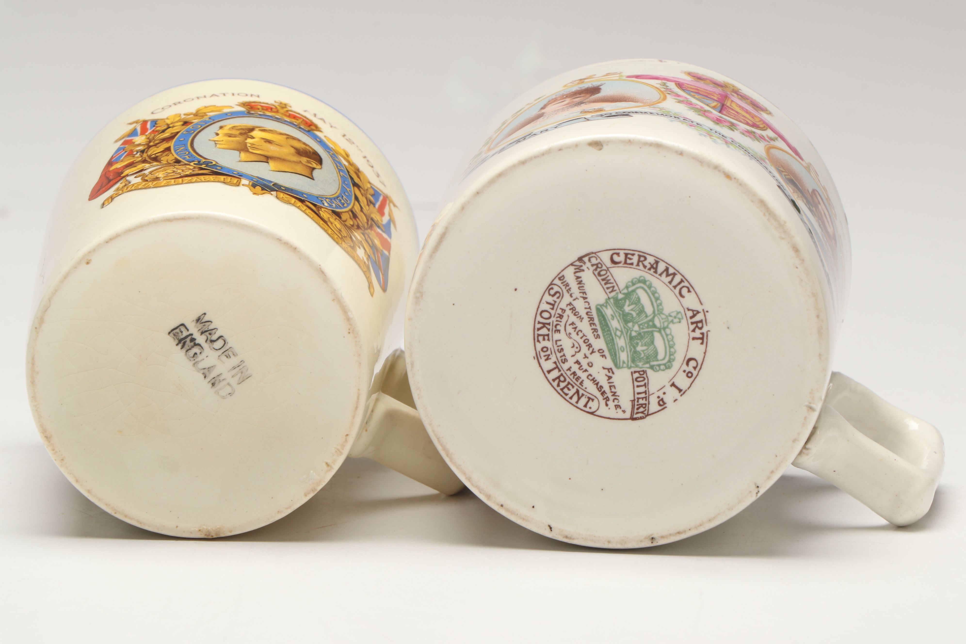 Royal Doulton Elizabeth II Coronation and Other Commemorative Ceramic Mugs