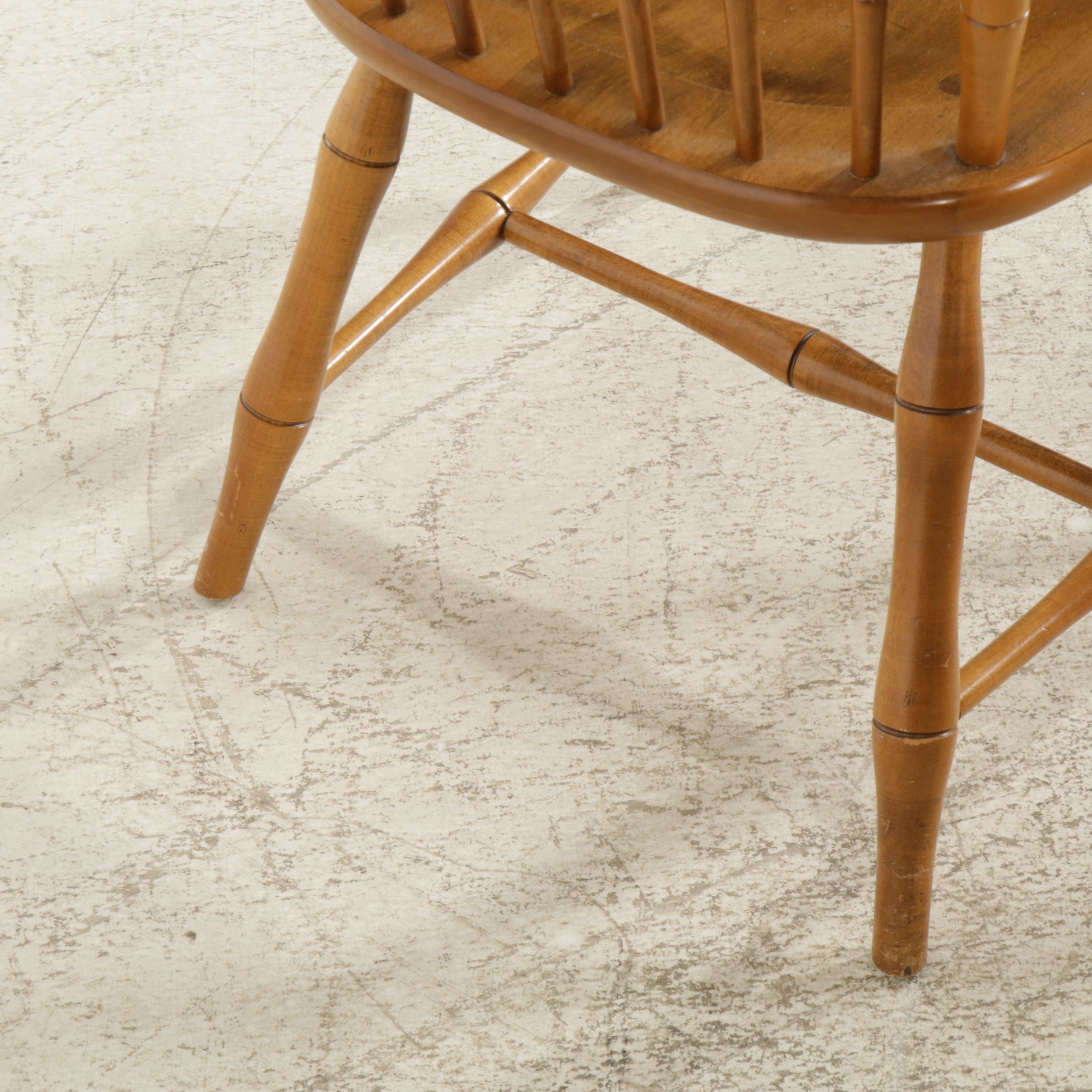 Ethan Allen Bamboo-Form Maple Birdcage Windsor Dining Chairs, Set of Four