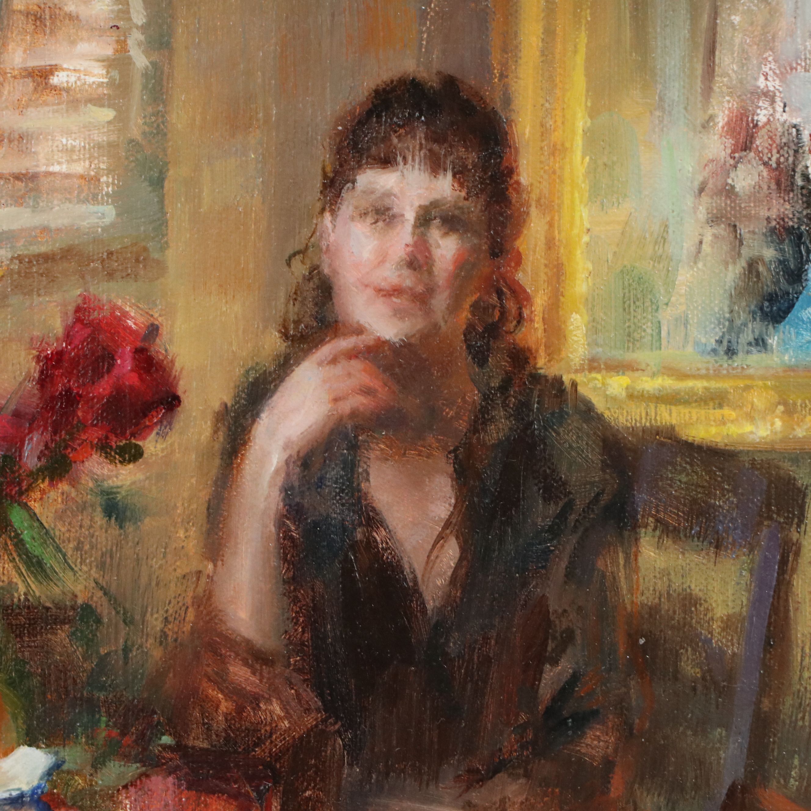 Stacy Barter Oil Painting "In the Studio with Stephanie"