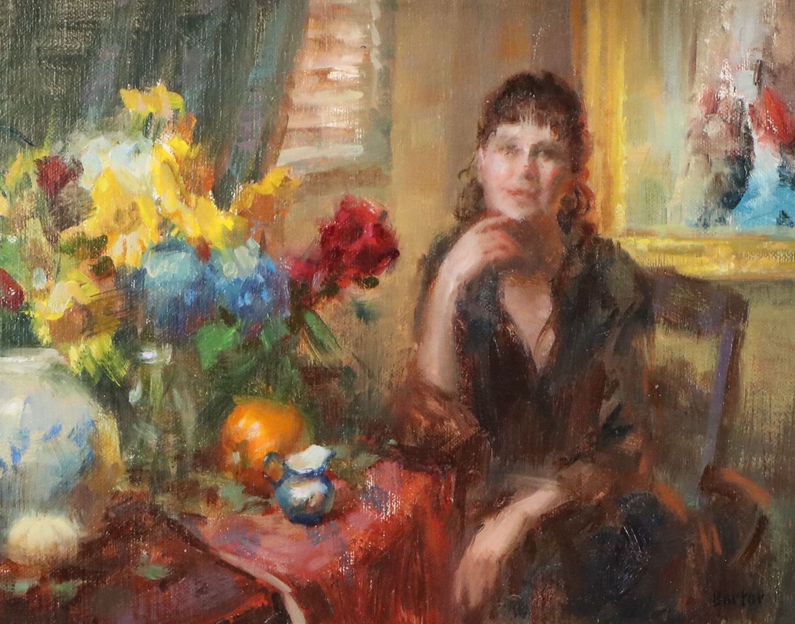 Stacy Barter Oil Painting "In the Studio with Stephanie"