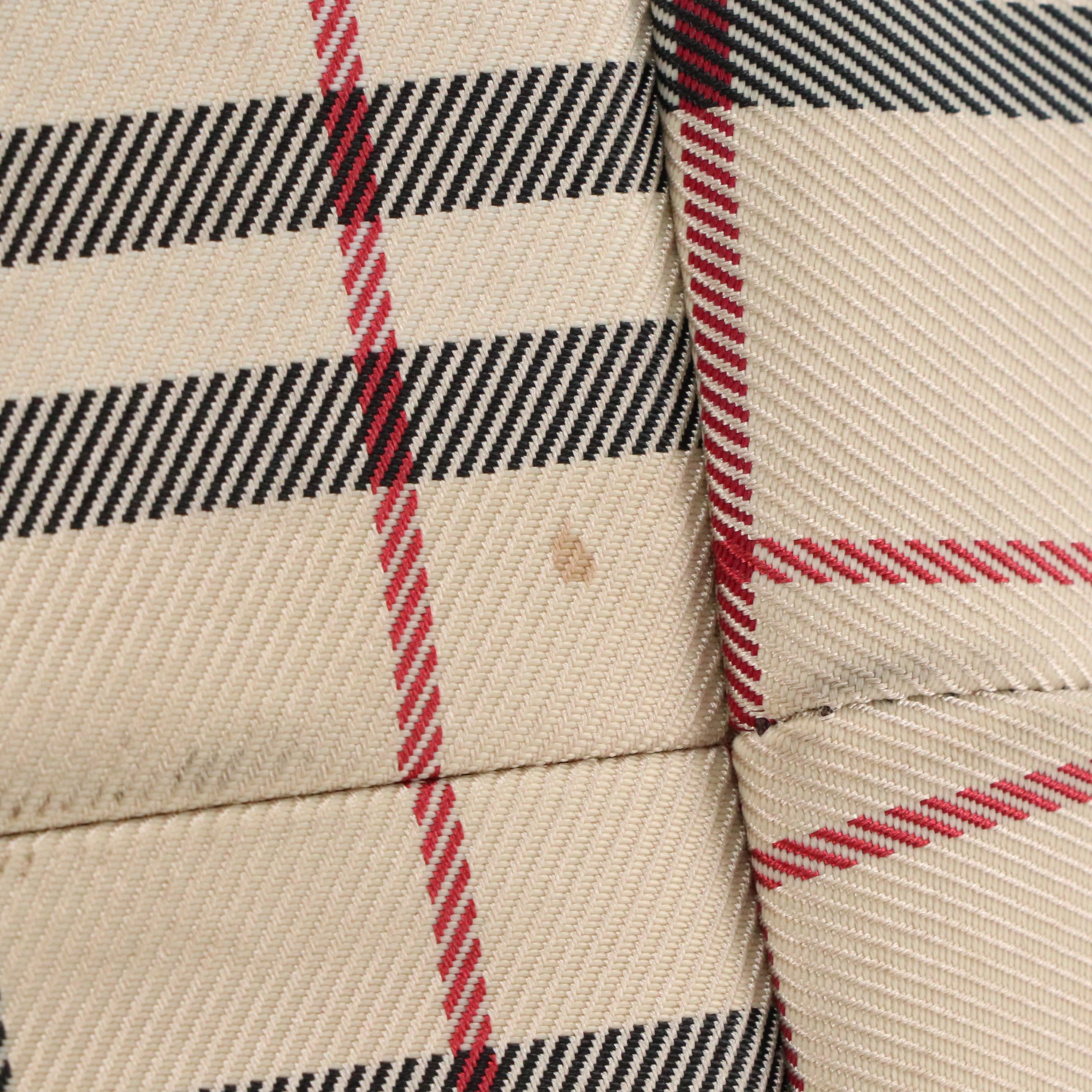 Burberry Top Handle Tote Bag in Nova Check Canvas and Brown Leather