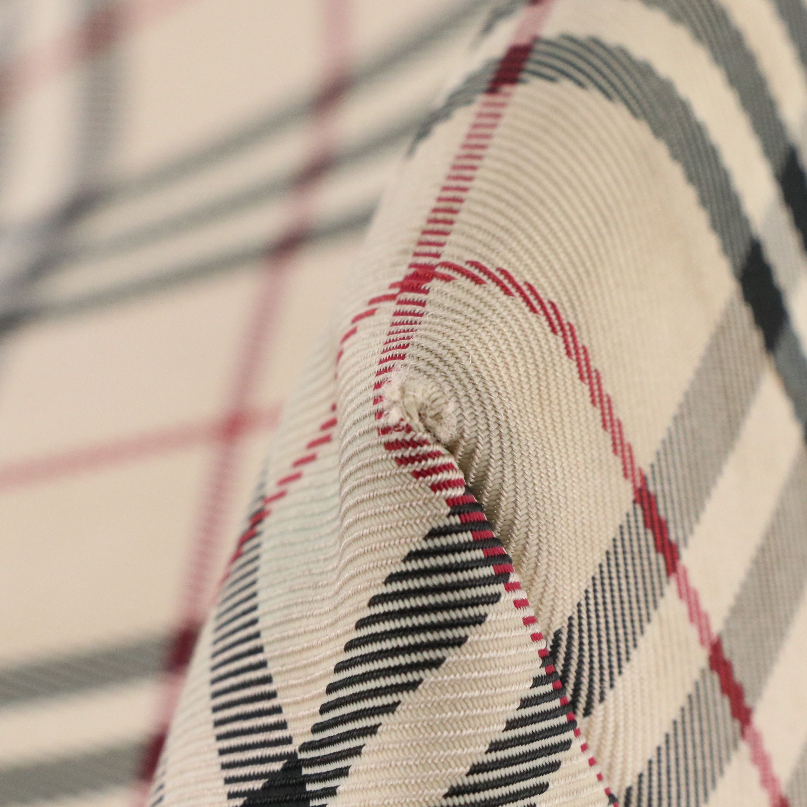 Burberry Top Handle Tote Bag in Nova Check Canvas and Brown Leather