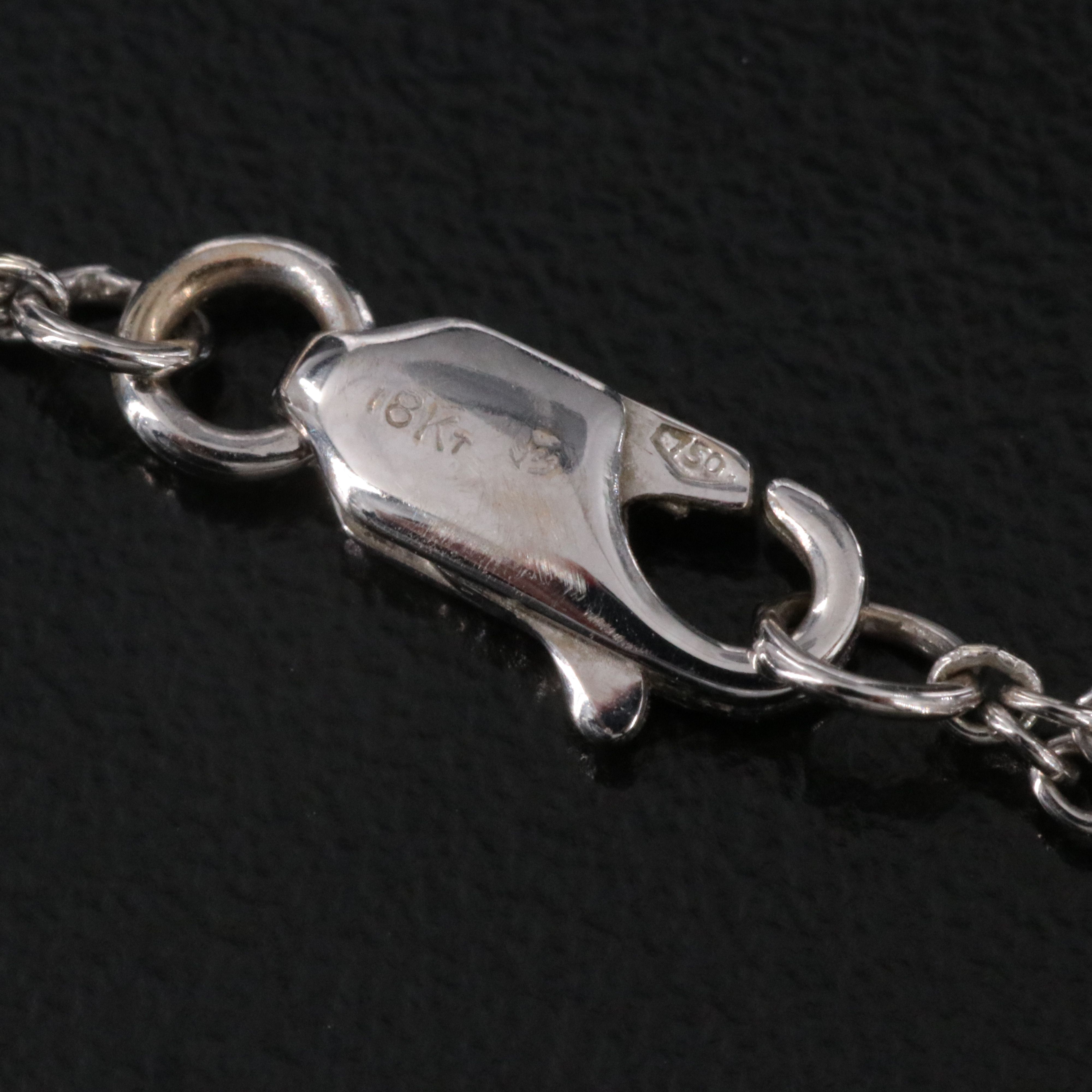 18K Sapphire and Diamond Pendulum Necklace