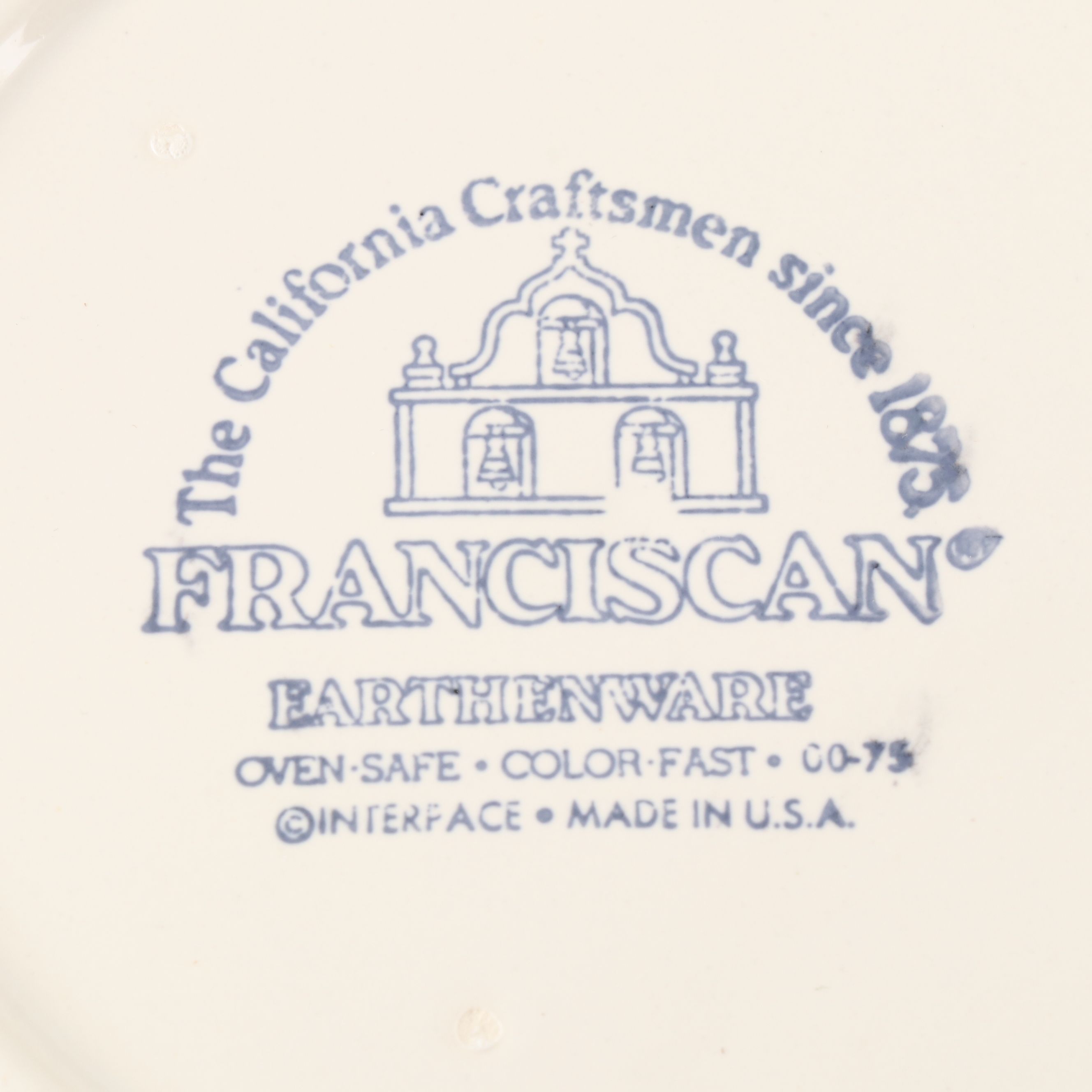 Franciscan "Blue Bell" Greenhouse Series Earthenware Plates and Dishes, 1970s