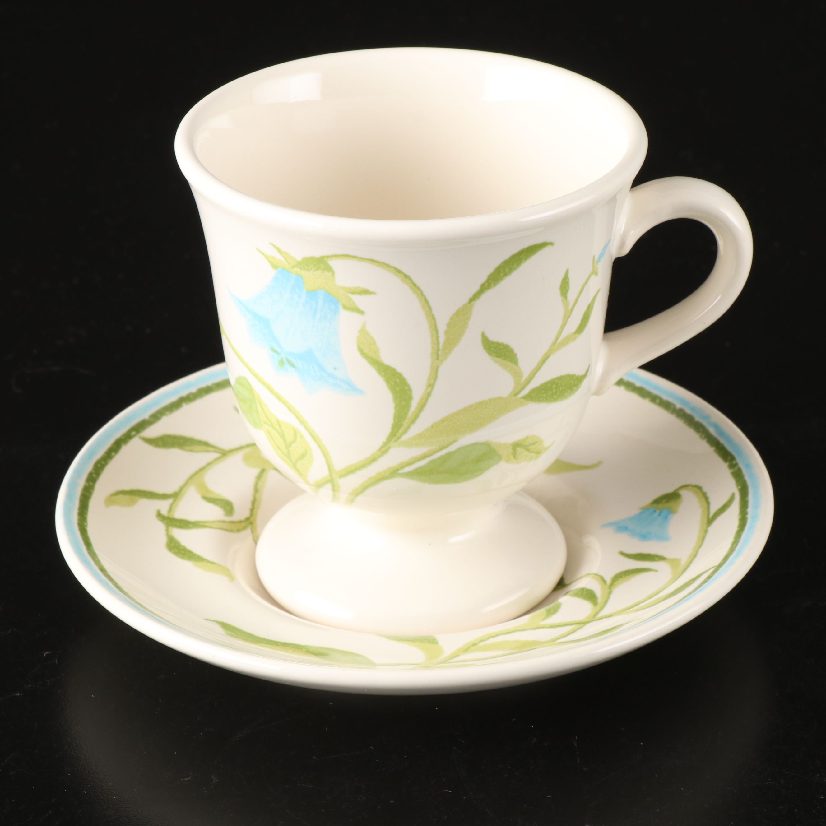 Franciscan "Blue Bell" Greenhouse Series Earthenware Plates and Dishes, 1970s