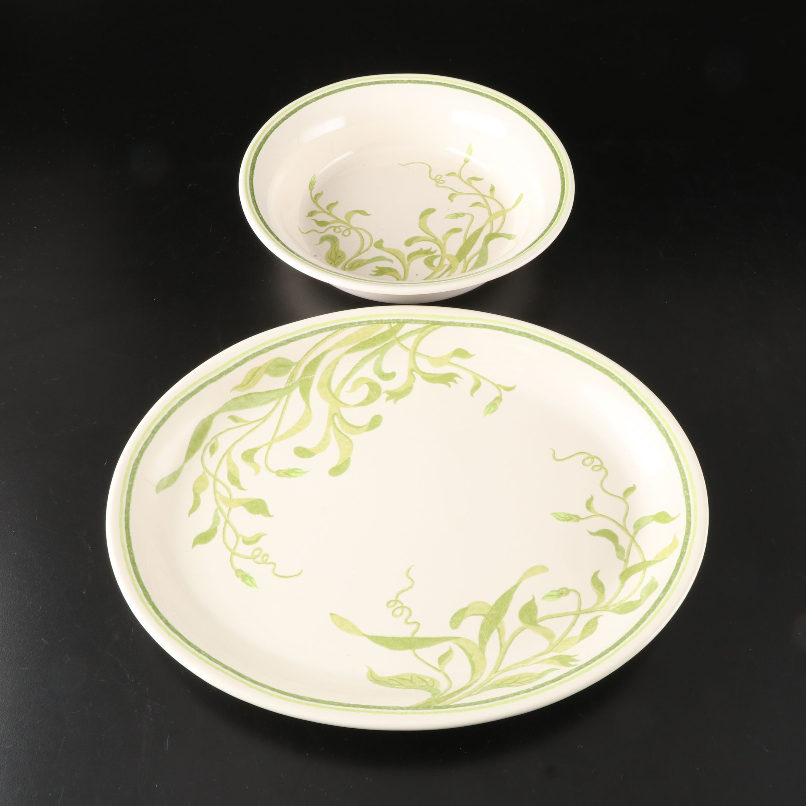 Franciscan "Blue Bell" Greenhouse Series Earthenware Plates and Dishes, 1970s