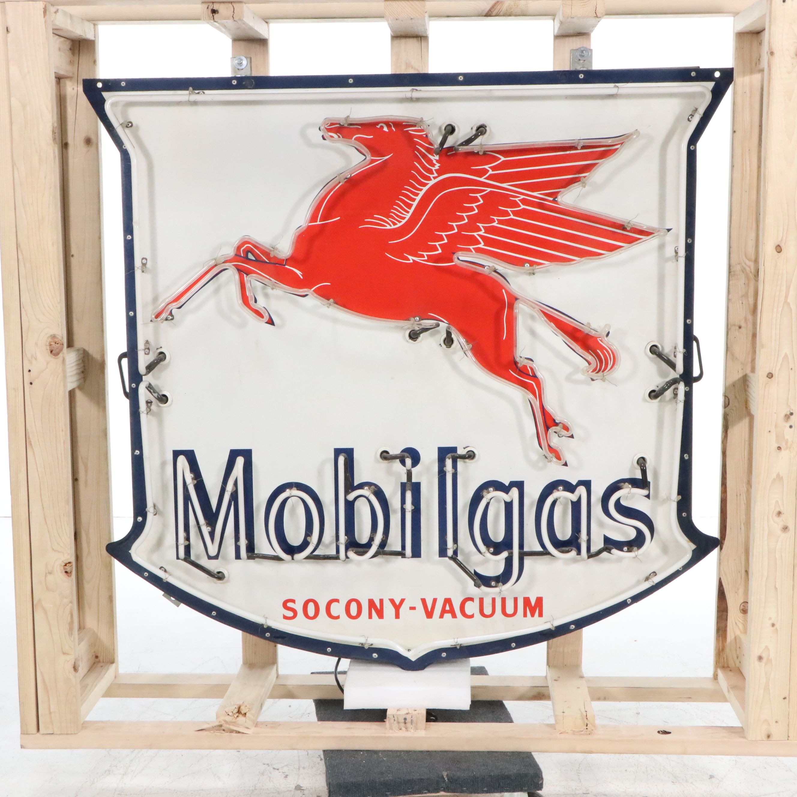 Mobilgas Socony-Vacuum Advertising Neon Sign