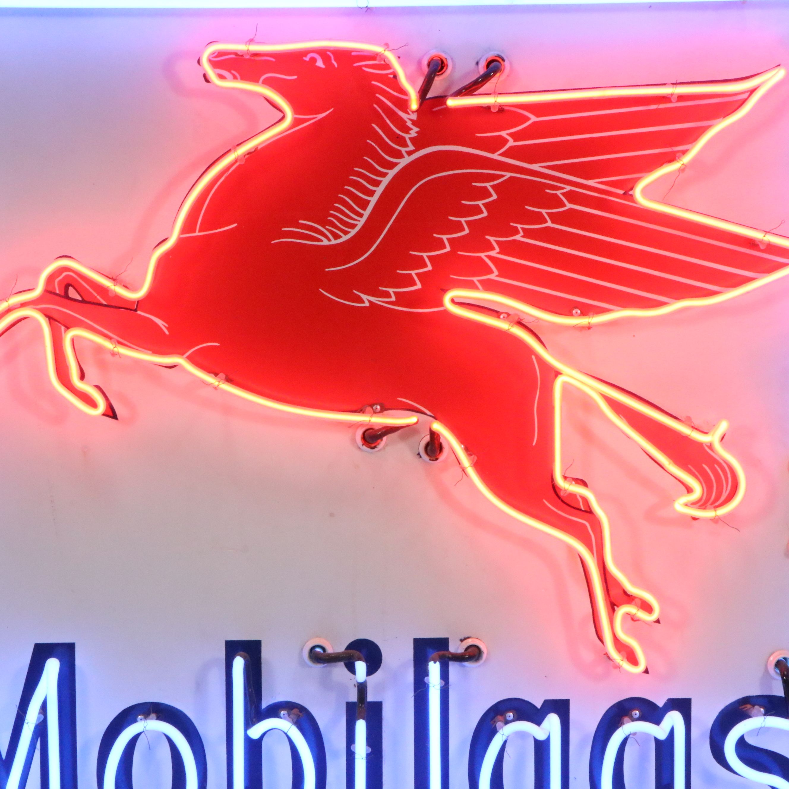Mobilgas Socony-Vacuum Advertising Neon Sign