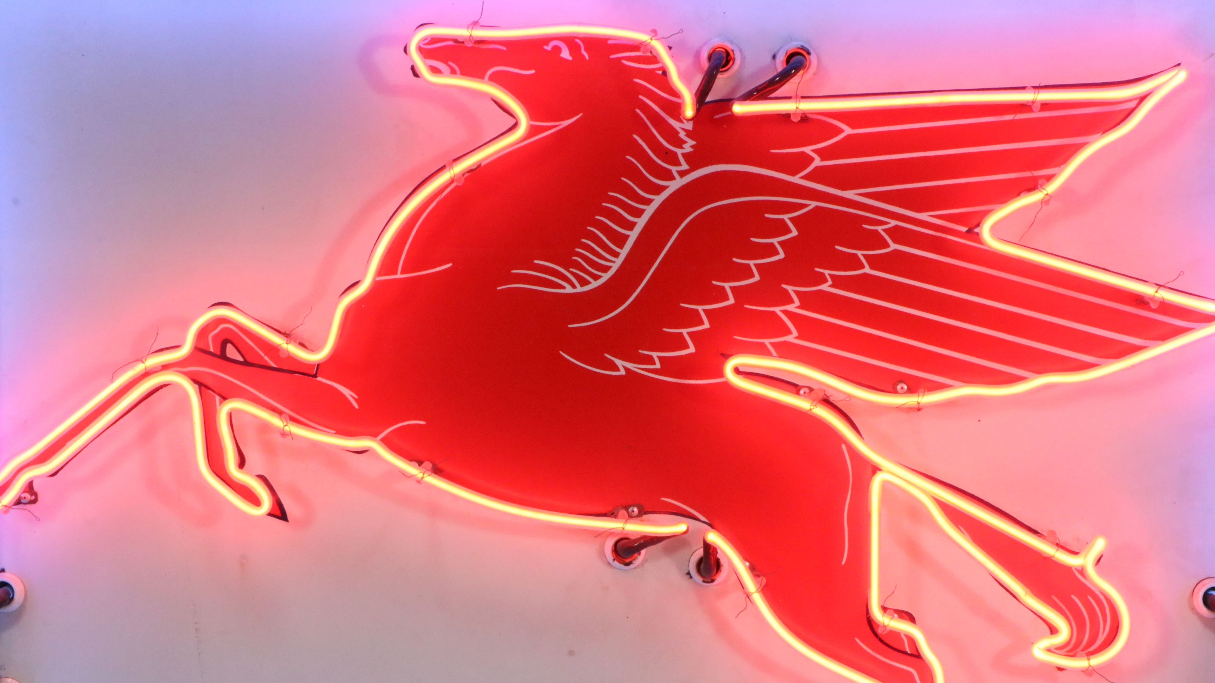 Mobilgas Socony-Vacuum Advertising Neon Sign