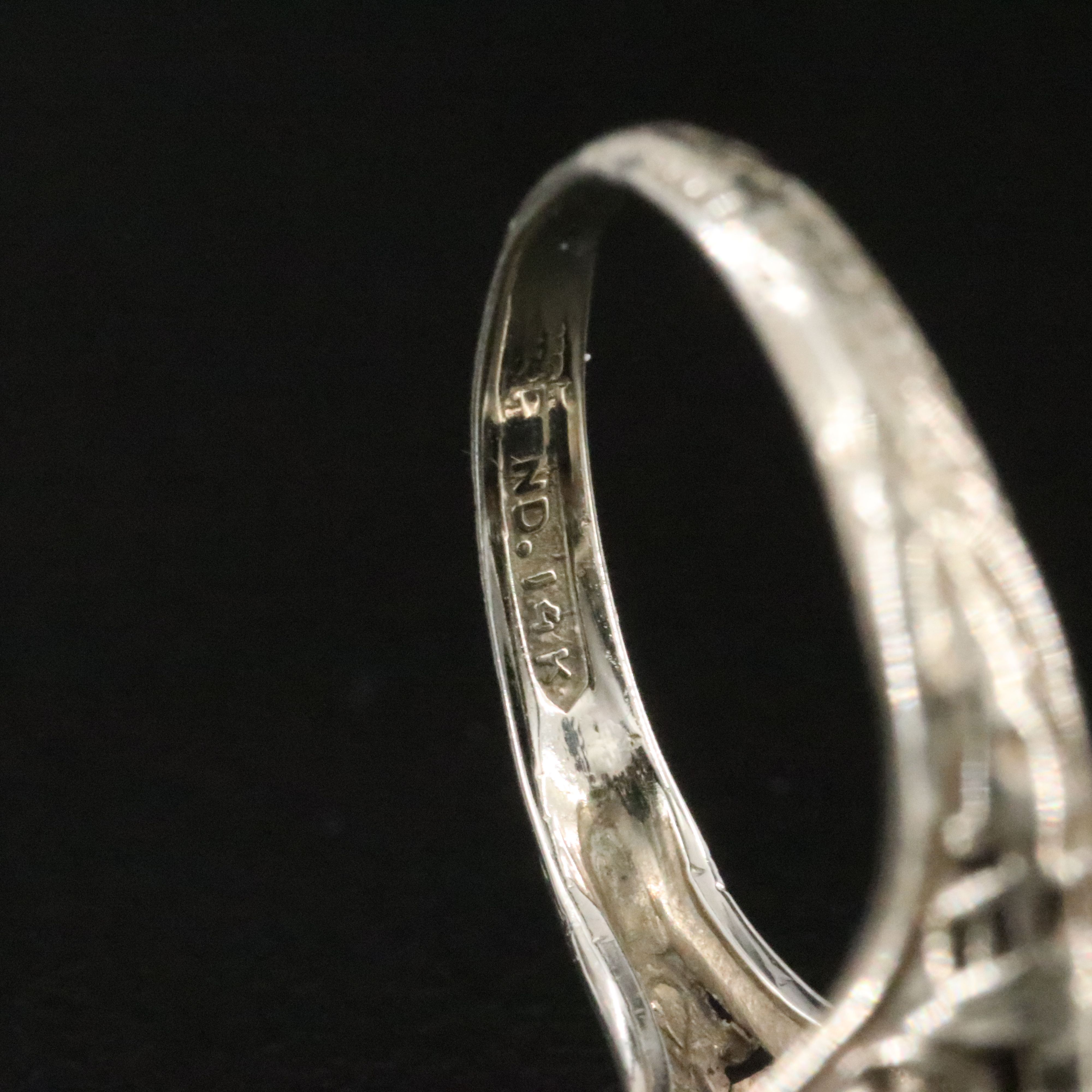 Vintage 14K Black Onyx and Diamond Ring