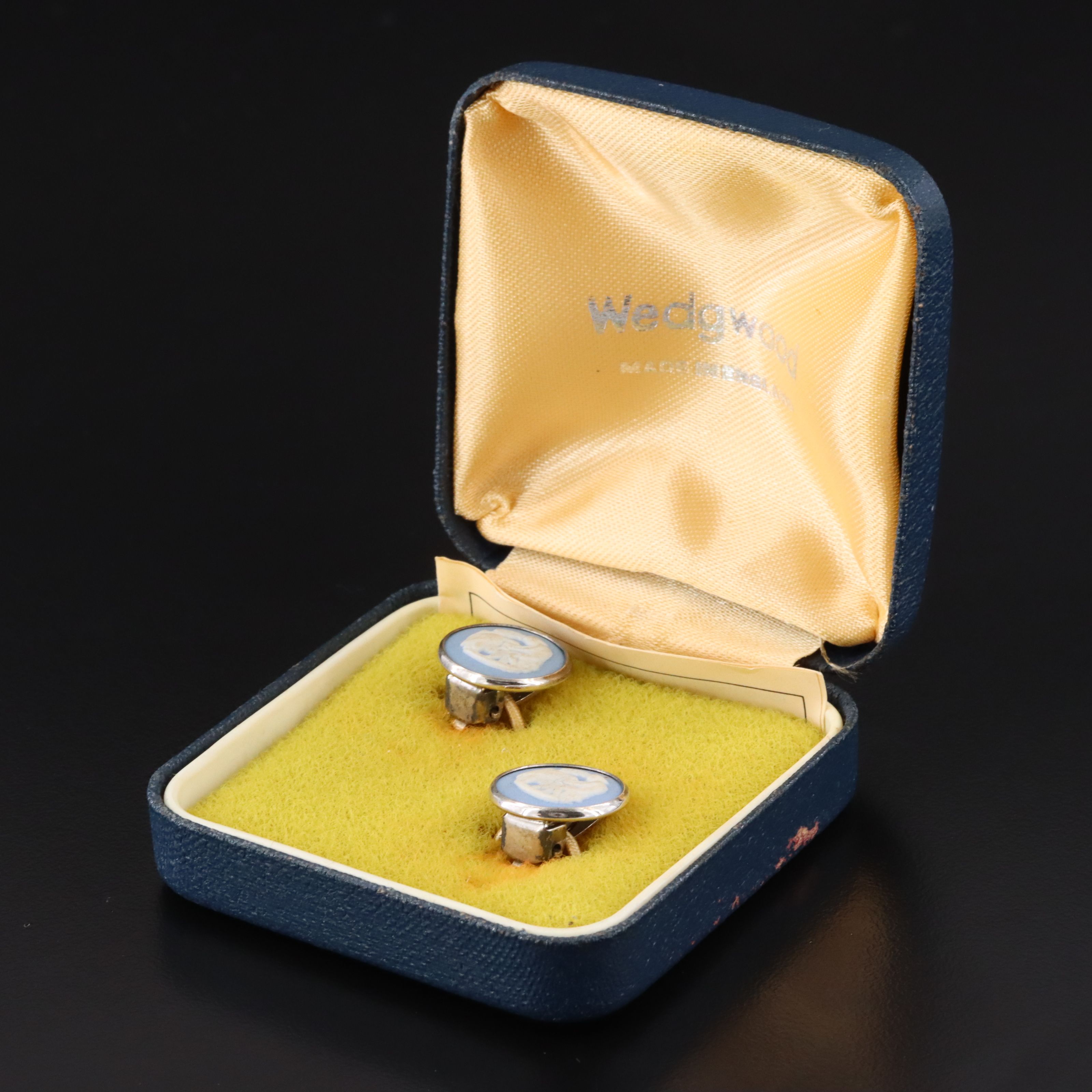 Wedgwood Sterling Jasperware Greco-Roman Hebe & Zeus Earrings