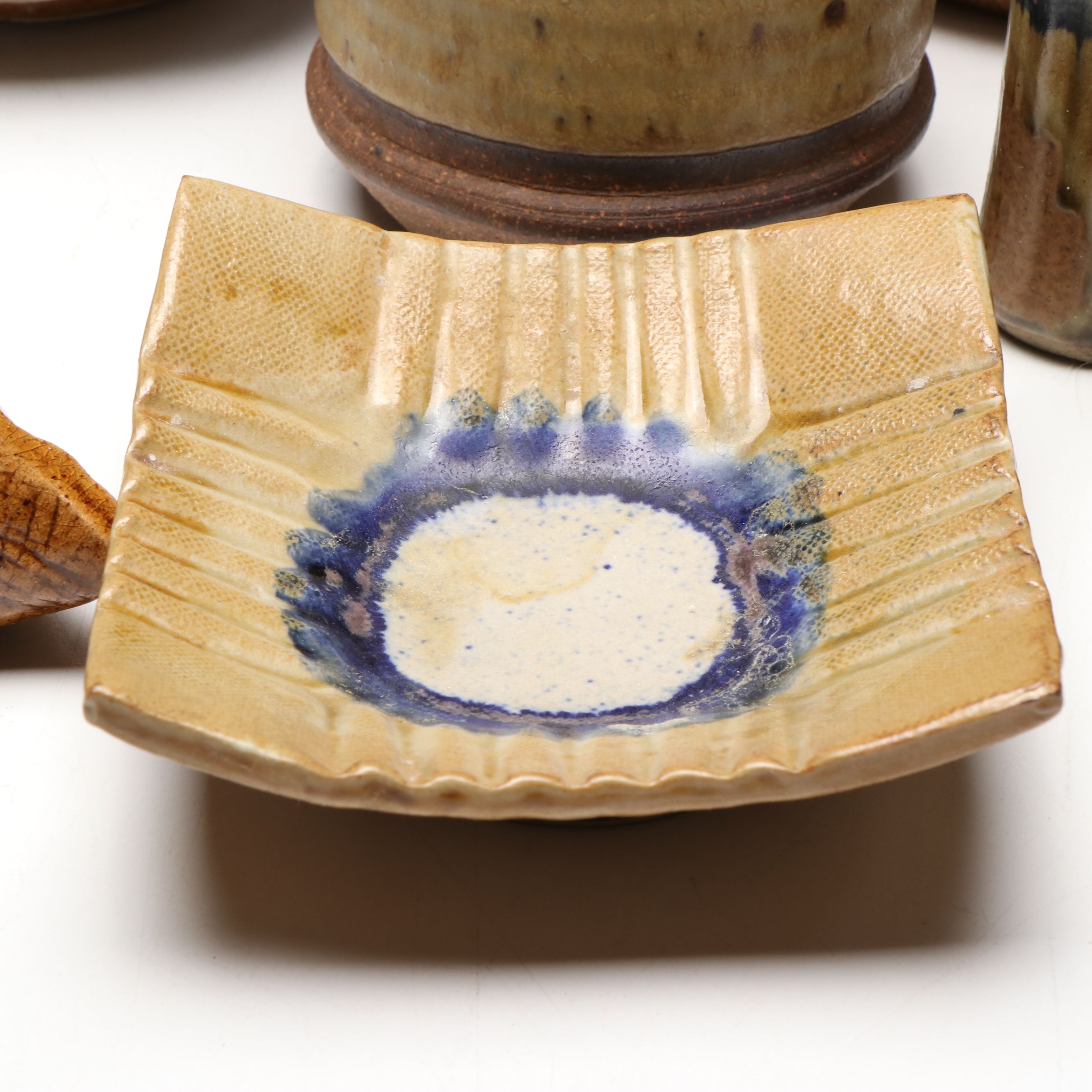 Mexican Tonala Pottery Chicken, Vase and More Glazed Stoneware