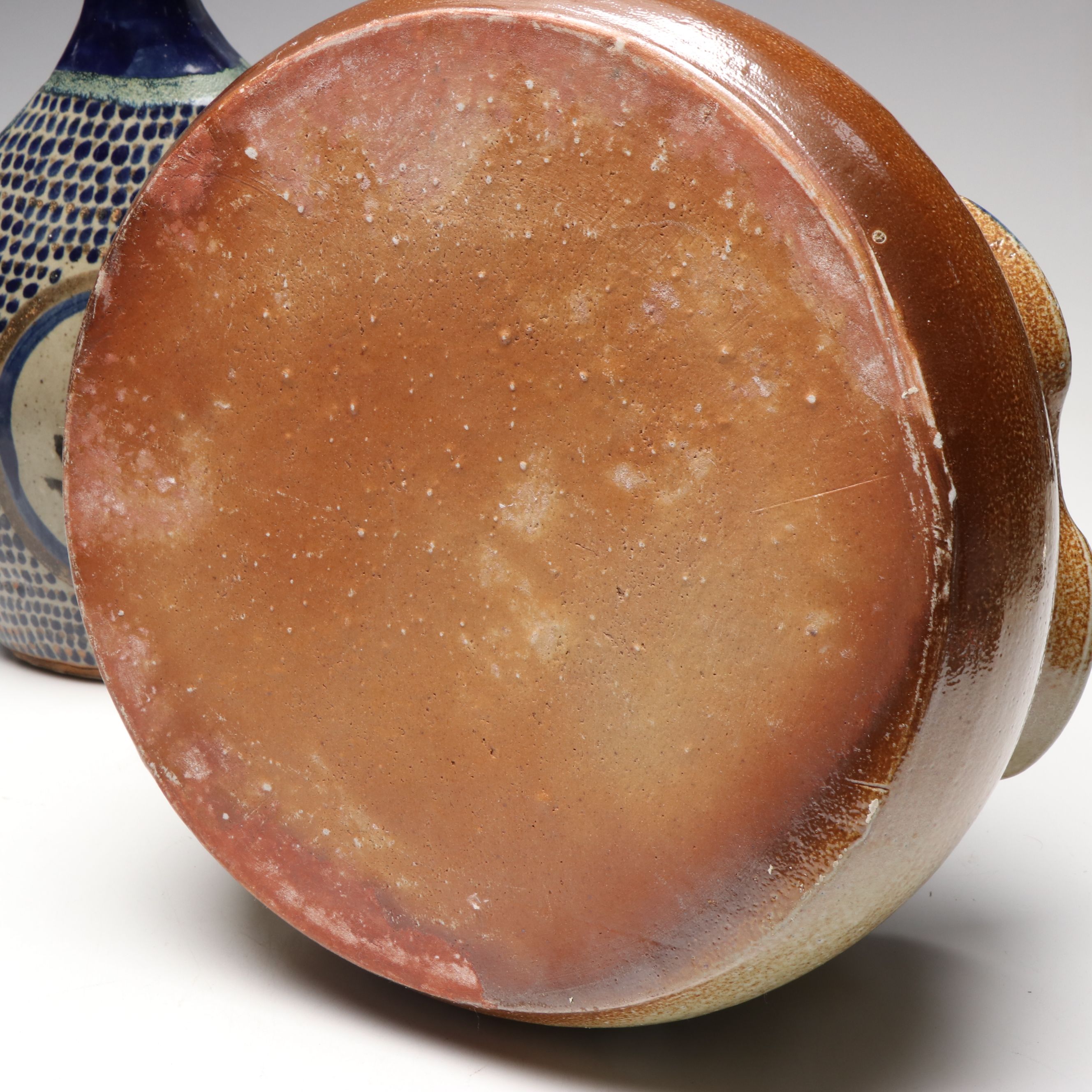 Mexican Tonala Pottery Chicken, Vase and More Glazed Stoneware