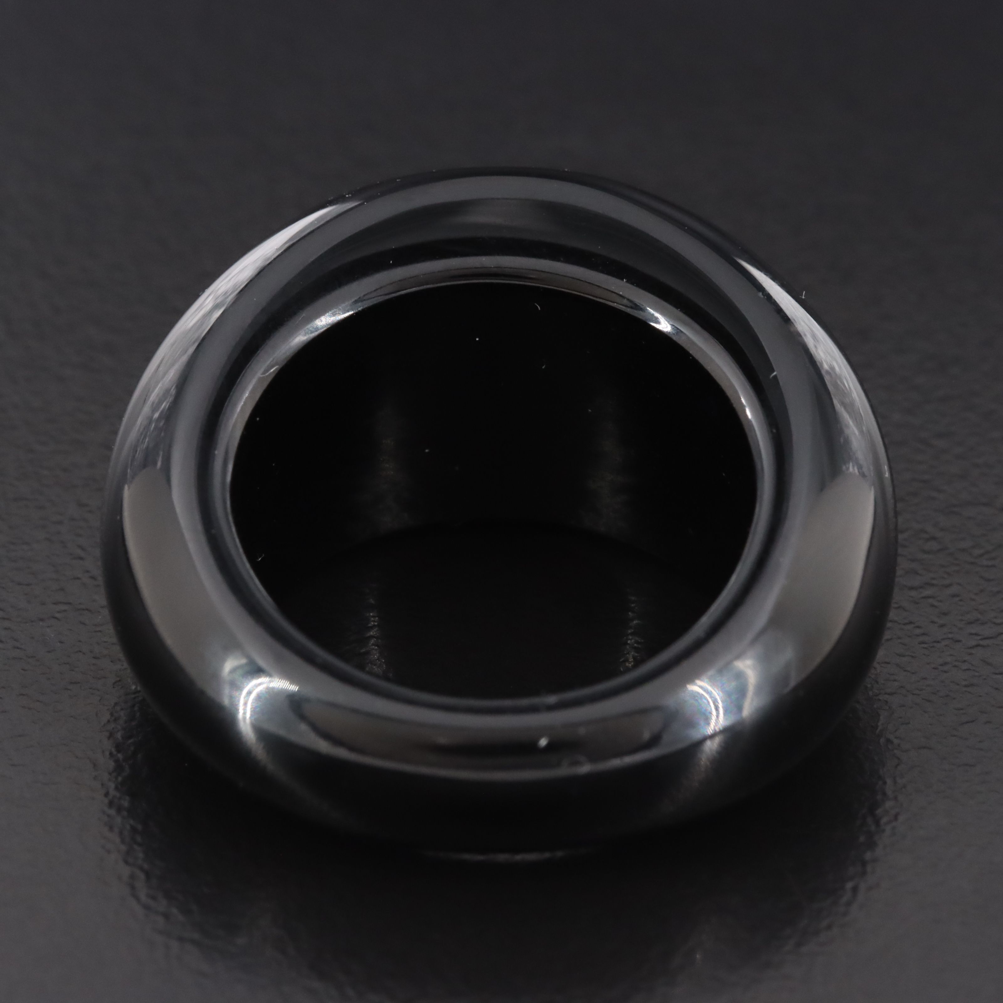 Tanzanite and 10K Accented Black Onyx Hololith Ring