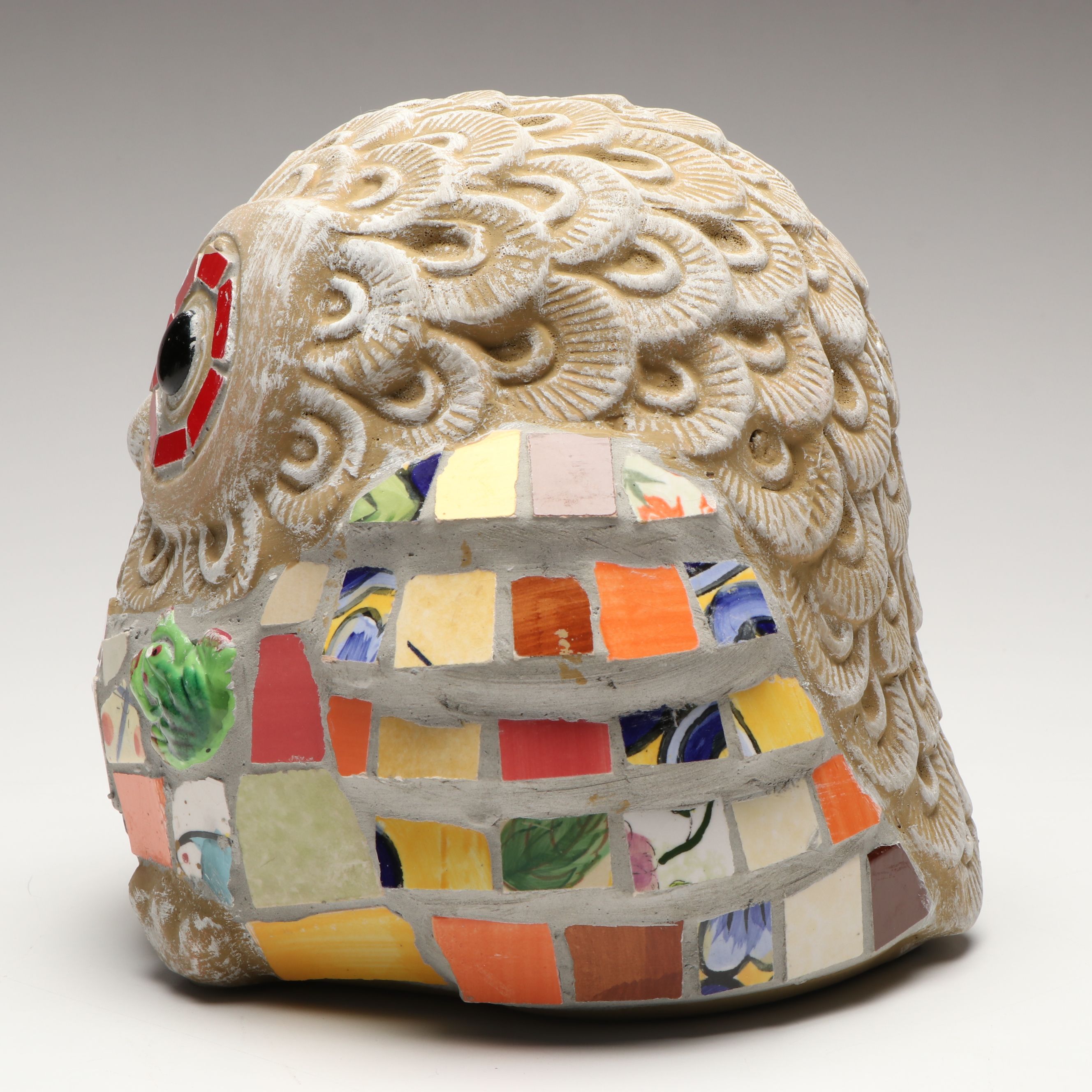Ceramic Mosaic Owl Garden Sculpture