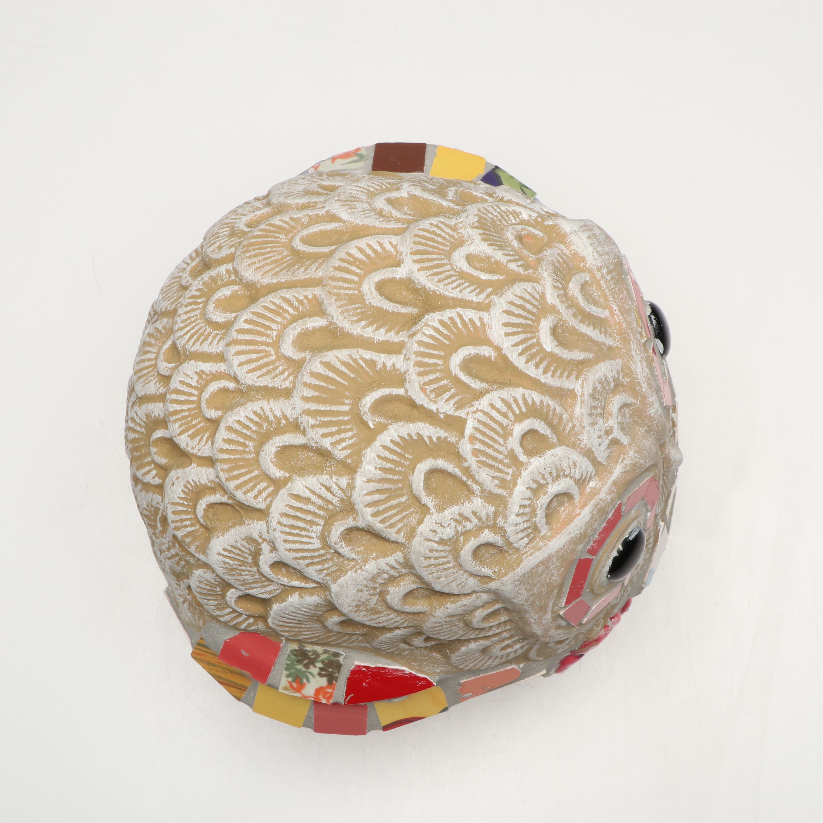 Ceramic Mosaic Owl Garden Sculpture