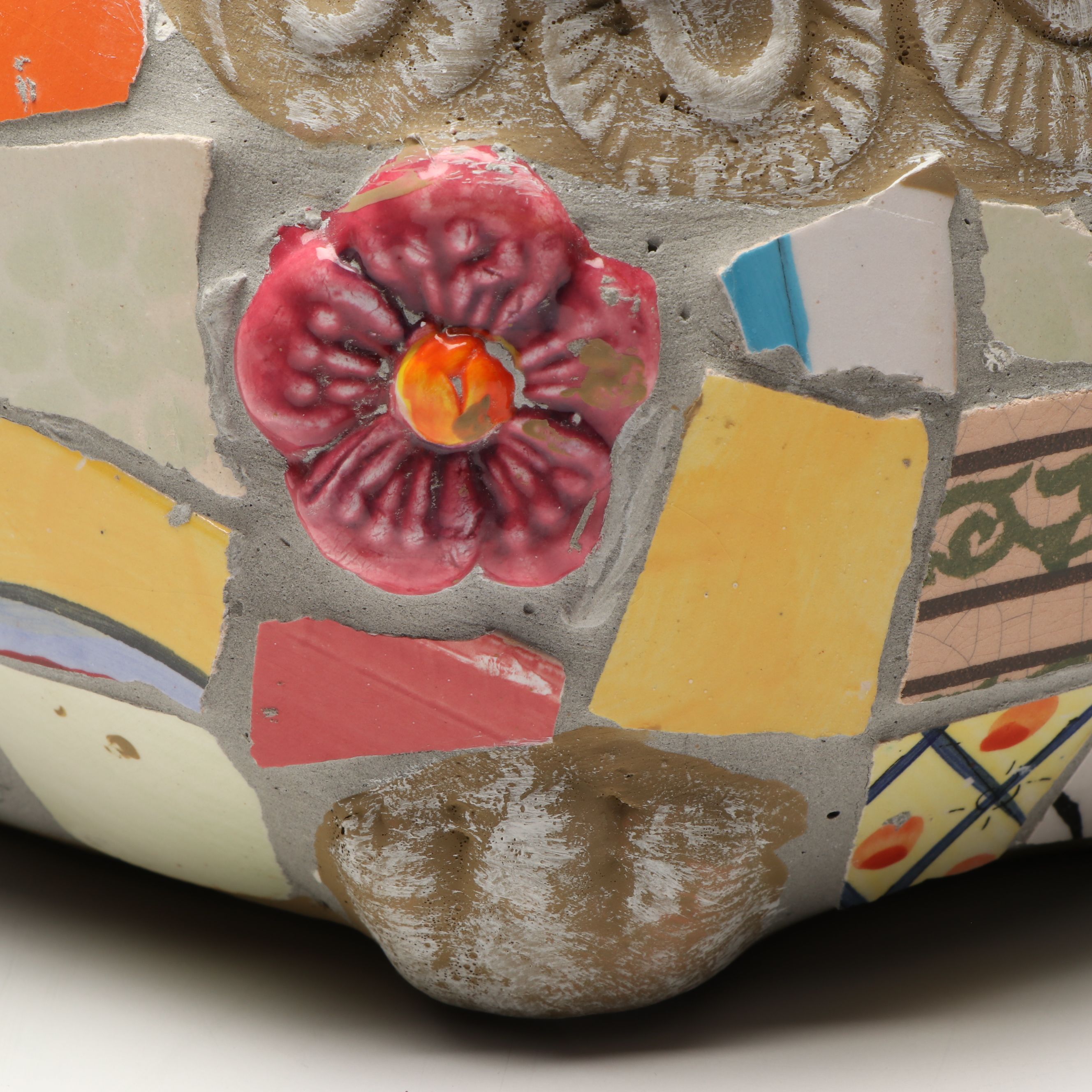 Ceramic Mosaic Owl Garden Sculpture