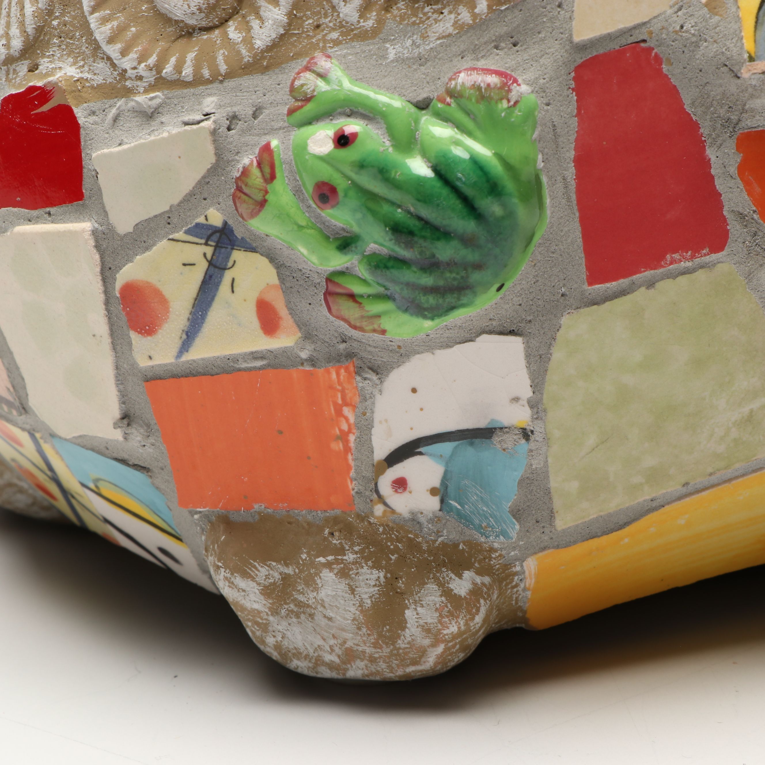 Ceramic Mosaic Owl Garden Sculpture