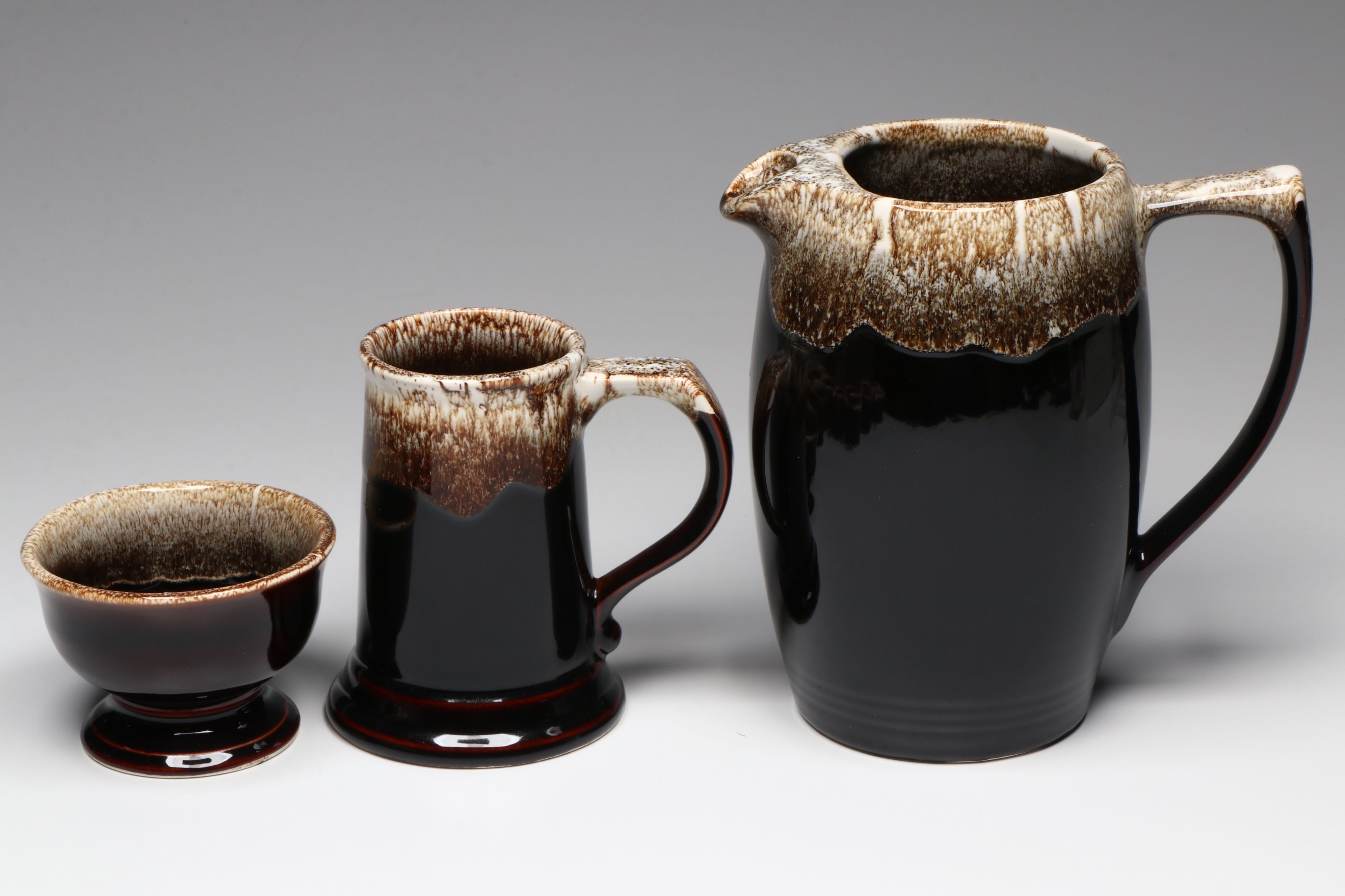 Pfaltzgraff "Gourmet Brown" Dinnerware and Pitcher, 1950-1987