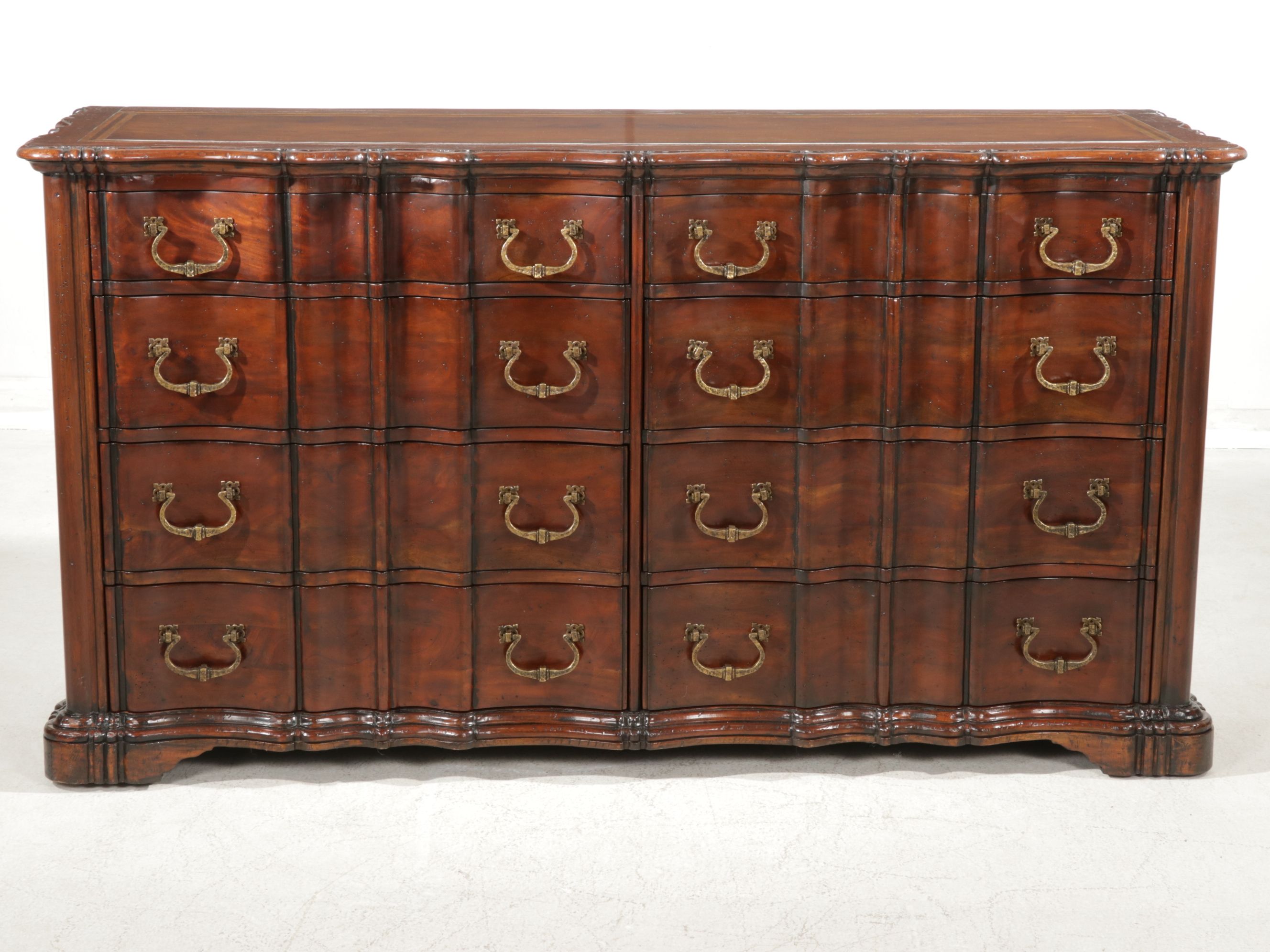 Century Furniture Georgian Style Inlaid Mahogany Double Dresser, 2012