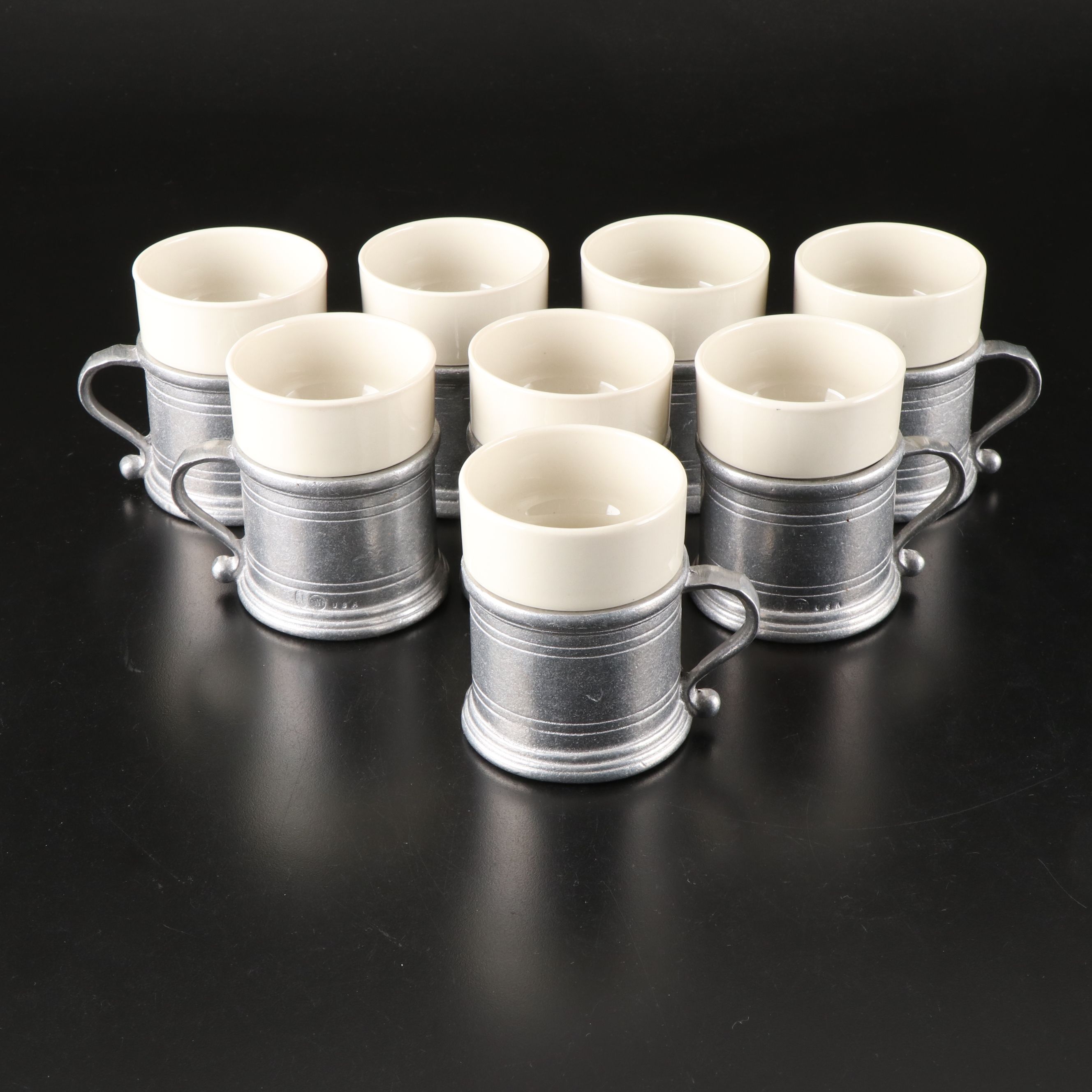 Wilton Armetale Flagon and Mugs with More Pewter and Metal Drinkware and Trays