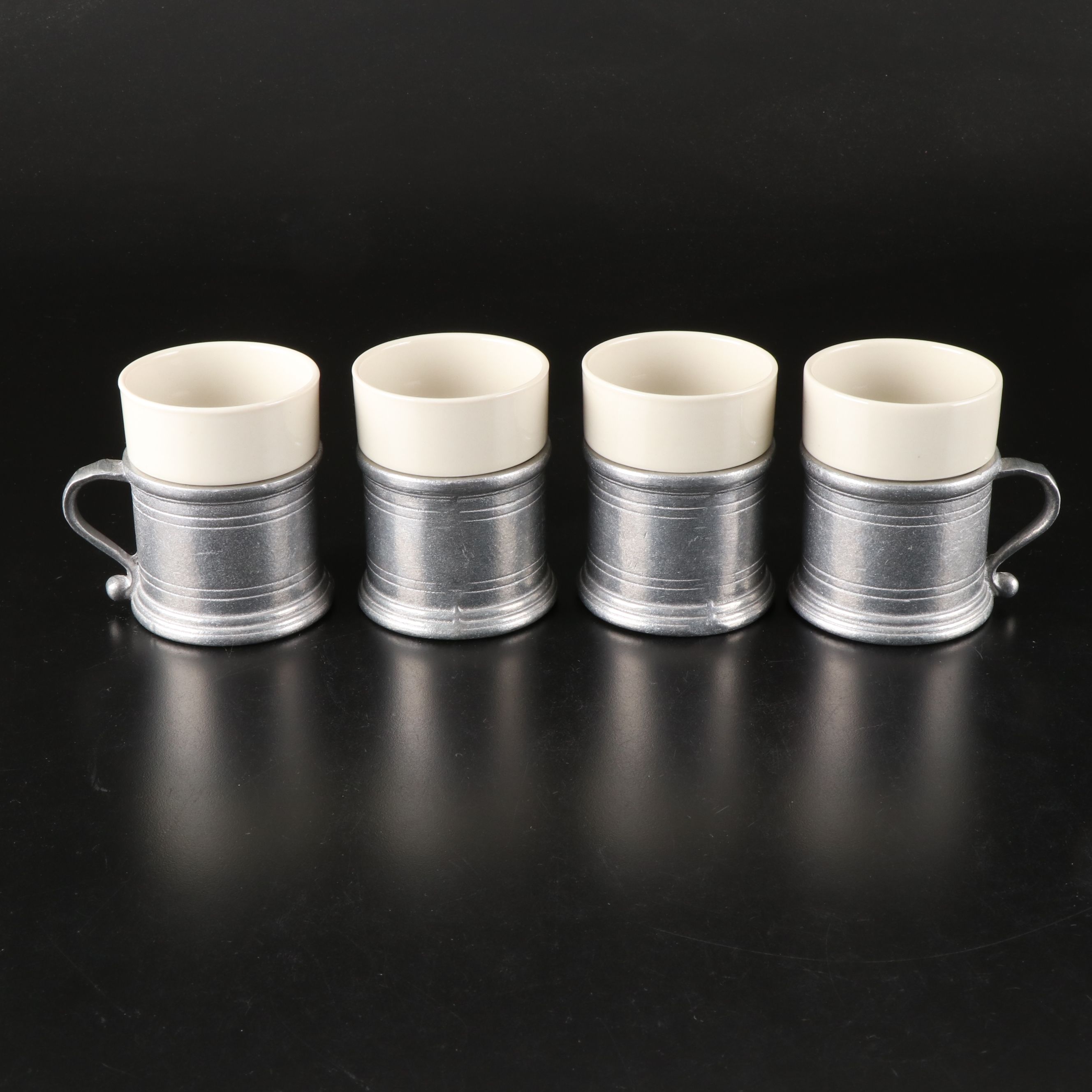 Wilton Armetale Flagon and Mugs with More Pewter and Metal Drinkware and Trays