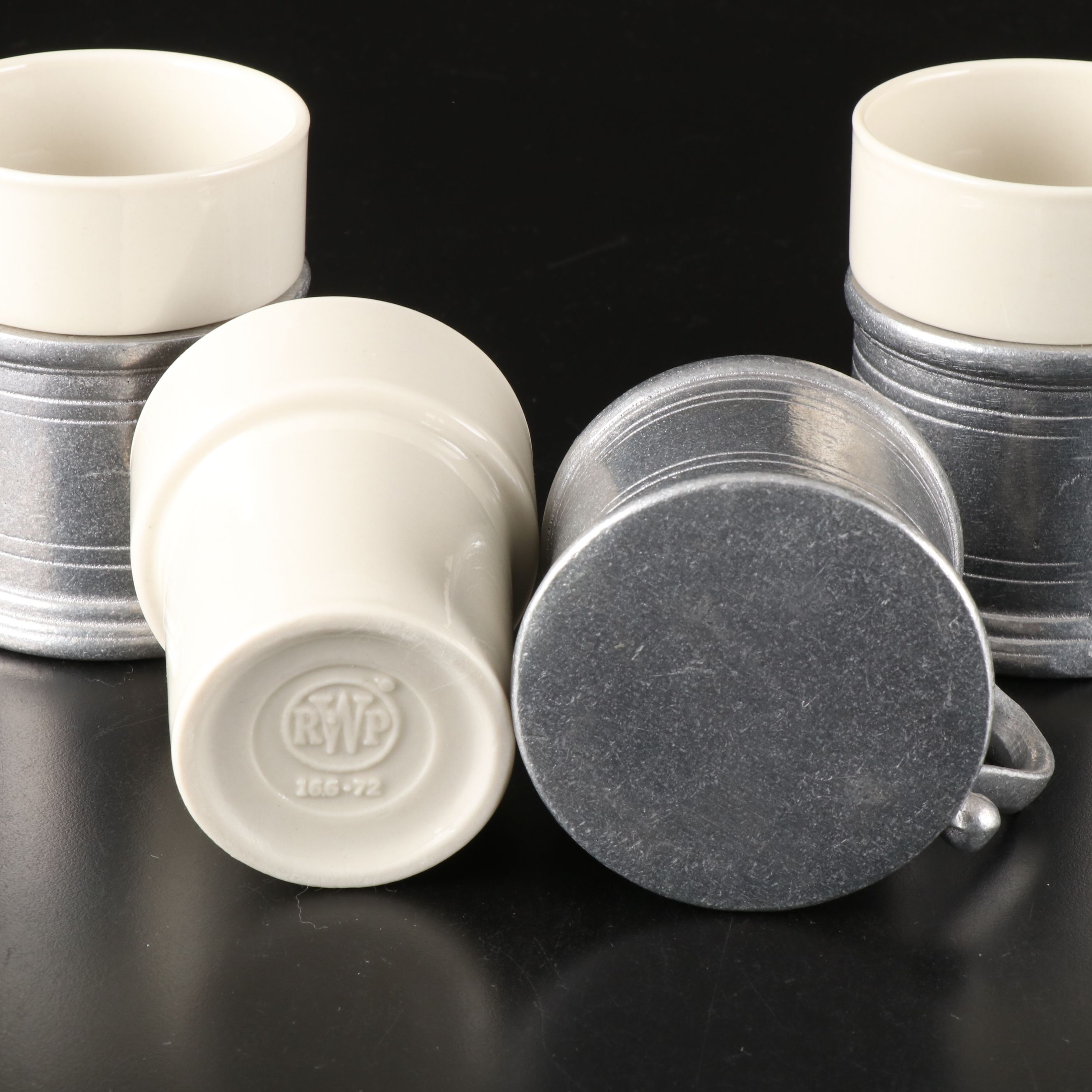 Wilton Armetale Flagon and Mugs with More Pewter and Metal Drinkware and Trays