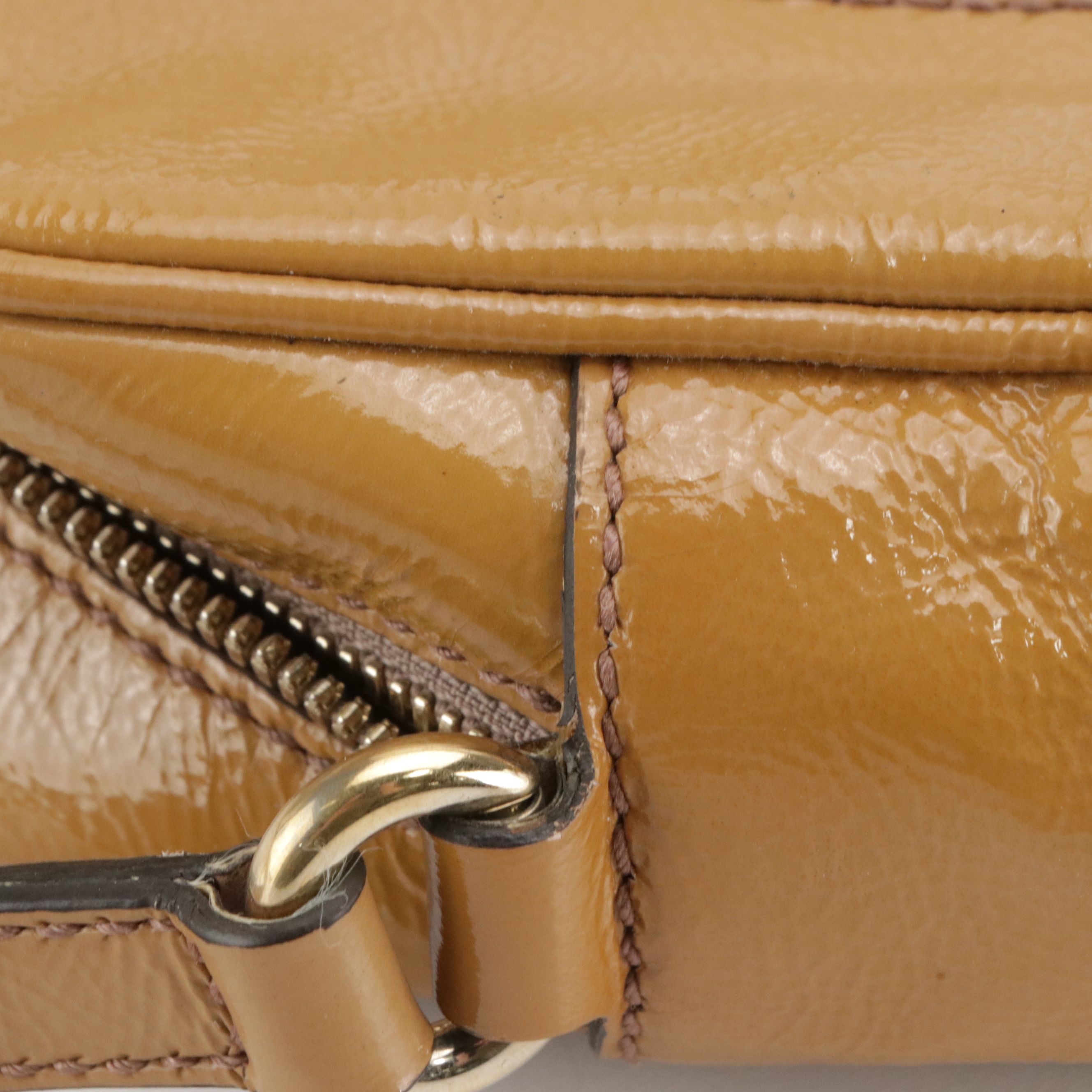 Gucci Soho Disco Camera Bag in Mustard Yellow Patent Leather