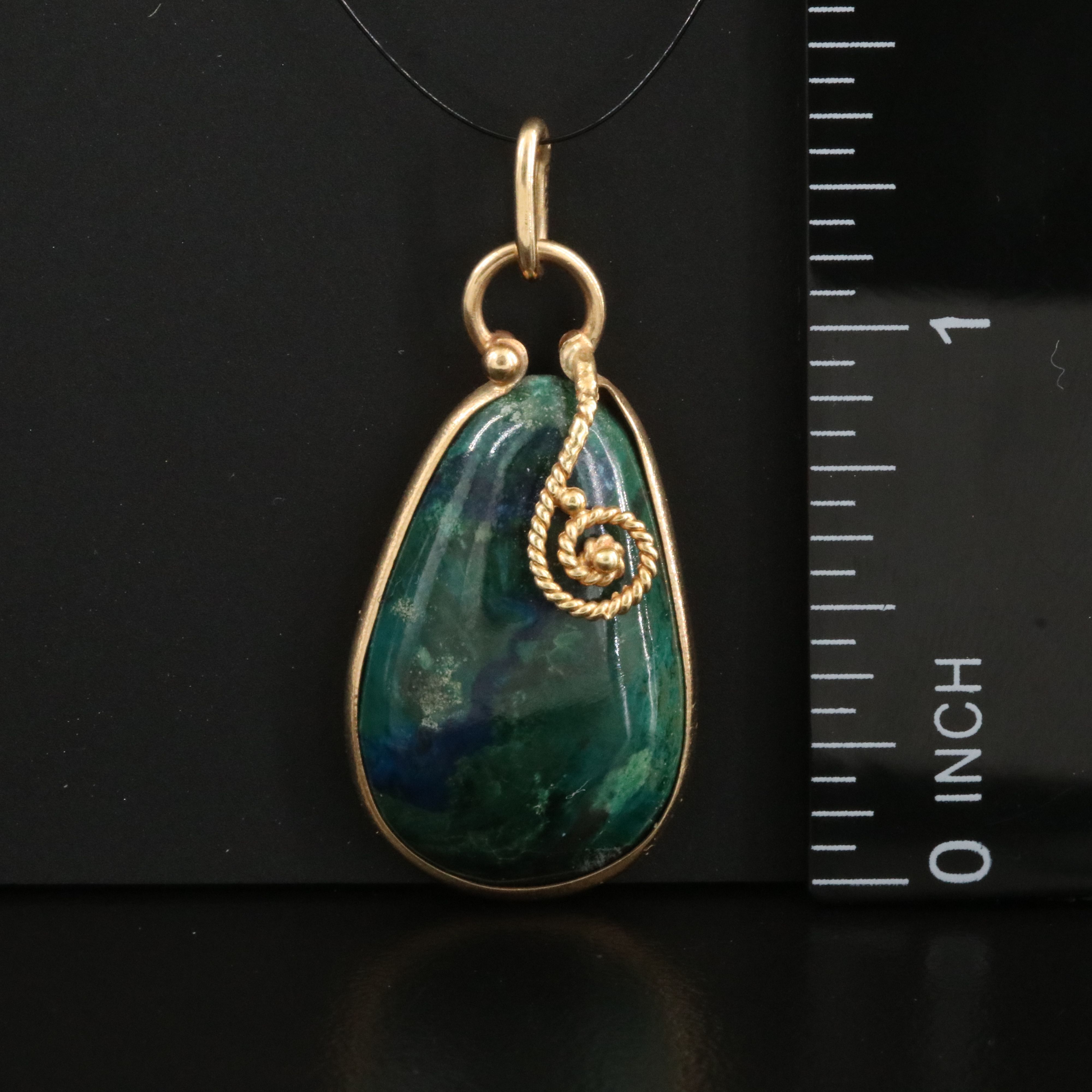 14K Eilat Stone Pendant