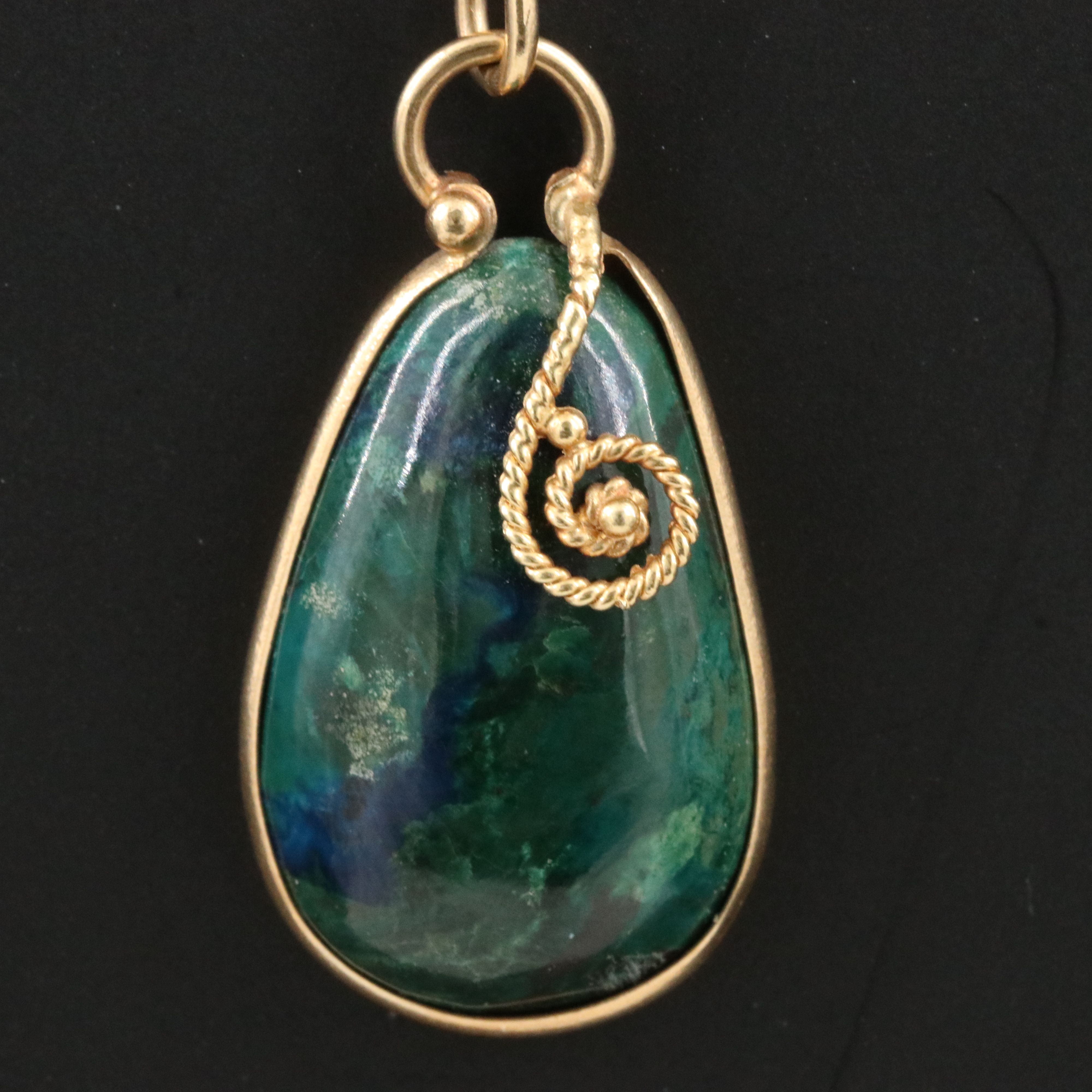 14K Eilat Stone Pendant