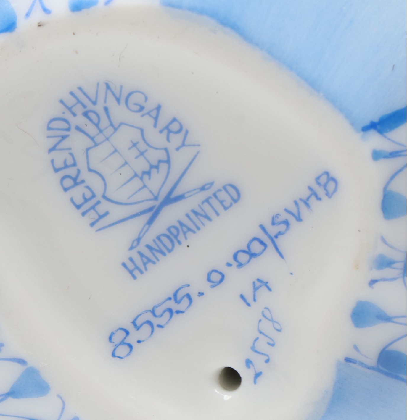 Herend Blue Fishnet with Gold "Apple" Porcelain Paperweight