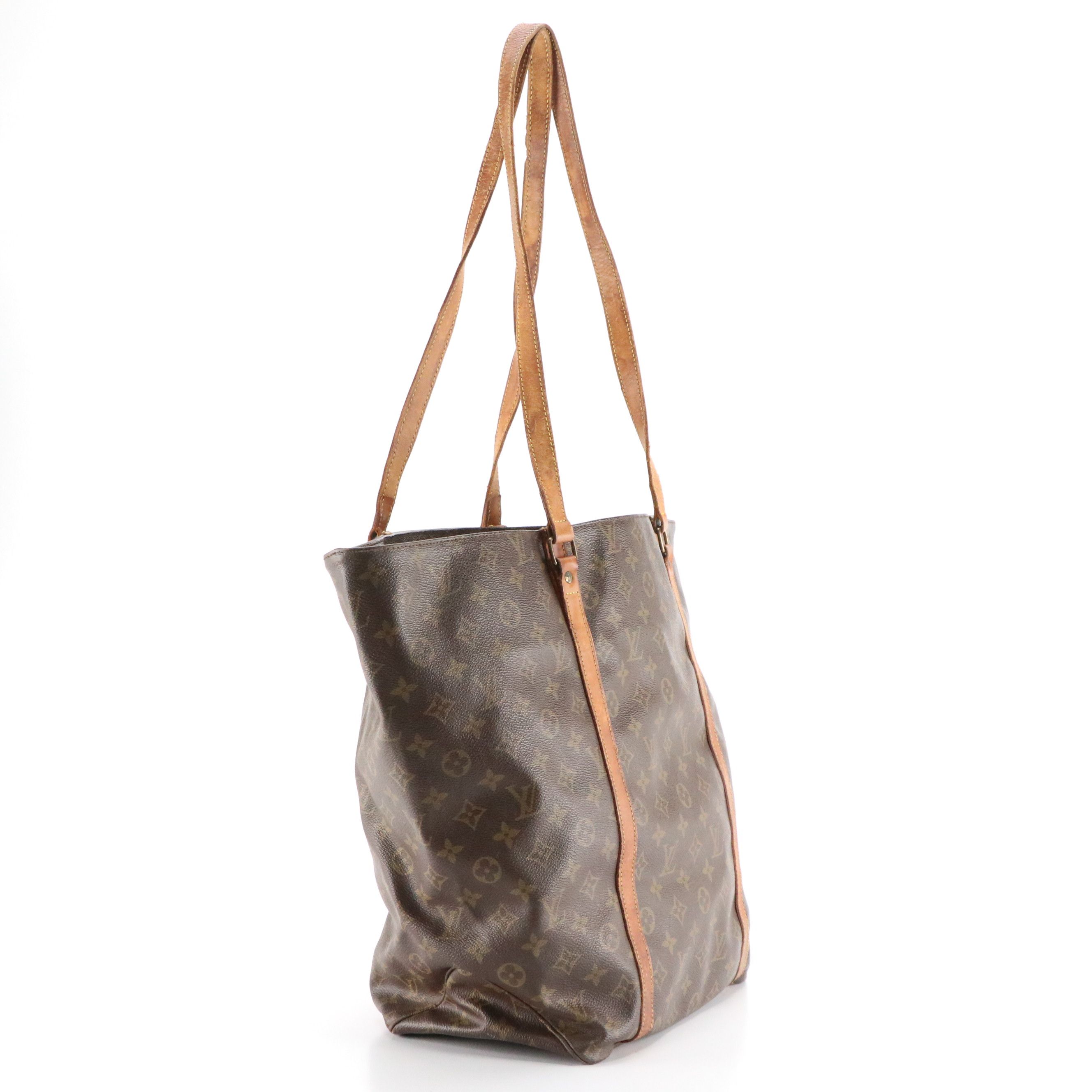 Louis Vuitton Sac Shopping Tote Bag in Monogram Canvas and Vachetta Leather