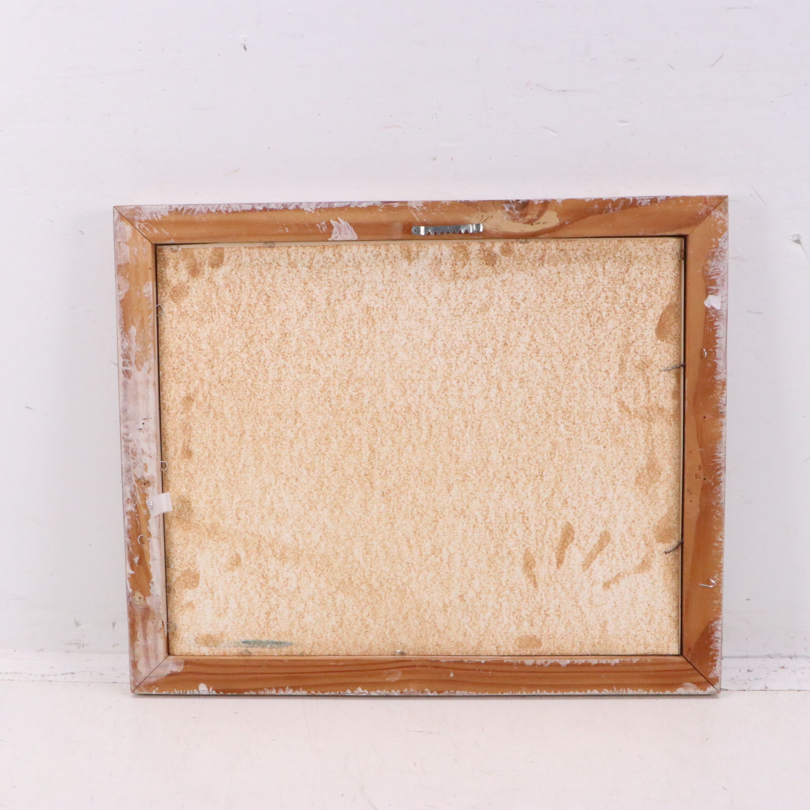 Watercolor Collage with Scrap Fabric, Wallpaper and Sheet Music, 1970