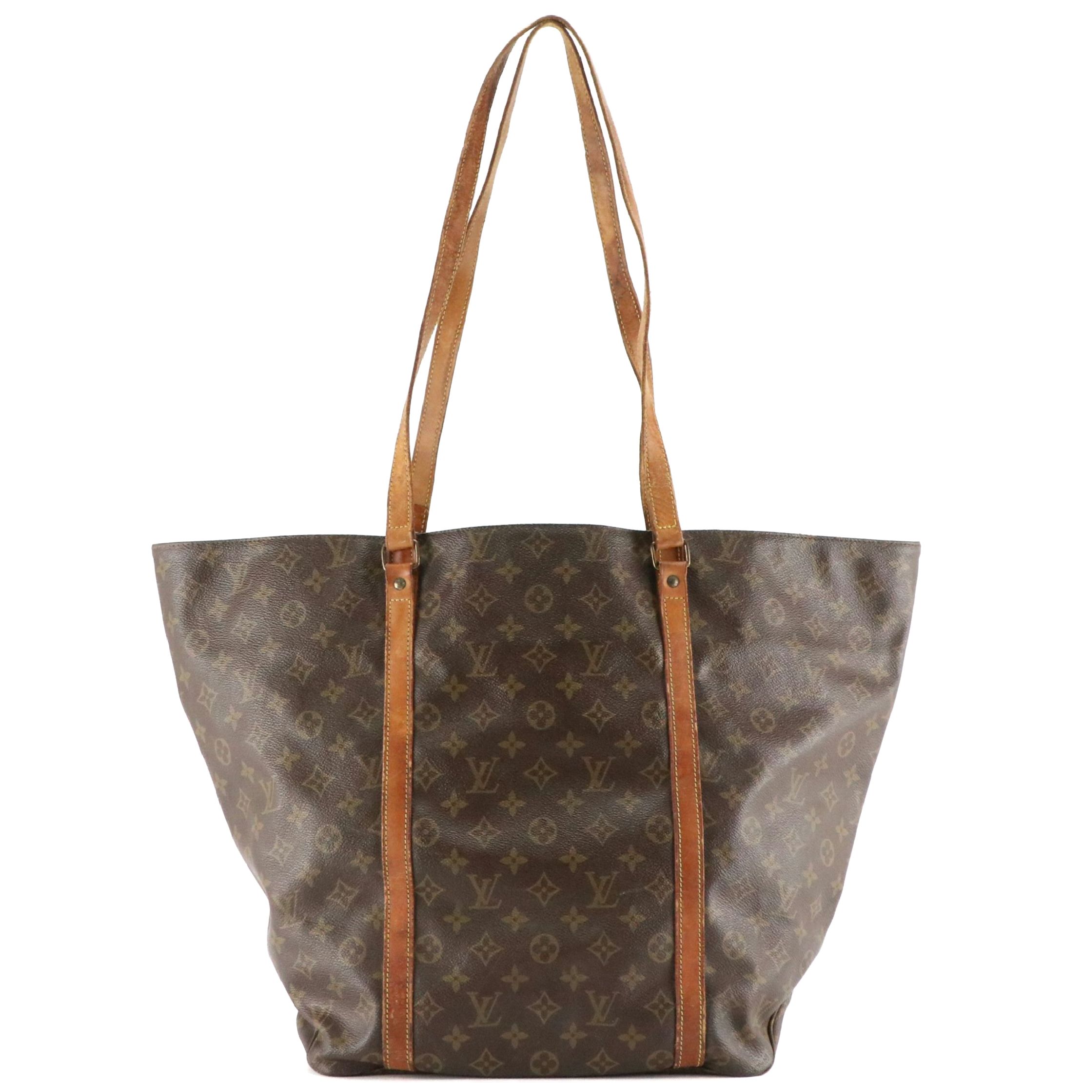 Louis Vuitton Sac Shopping Tote Bag in Monogram Canvas and Vachetta Leather