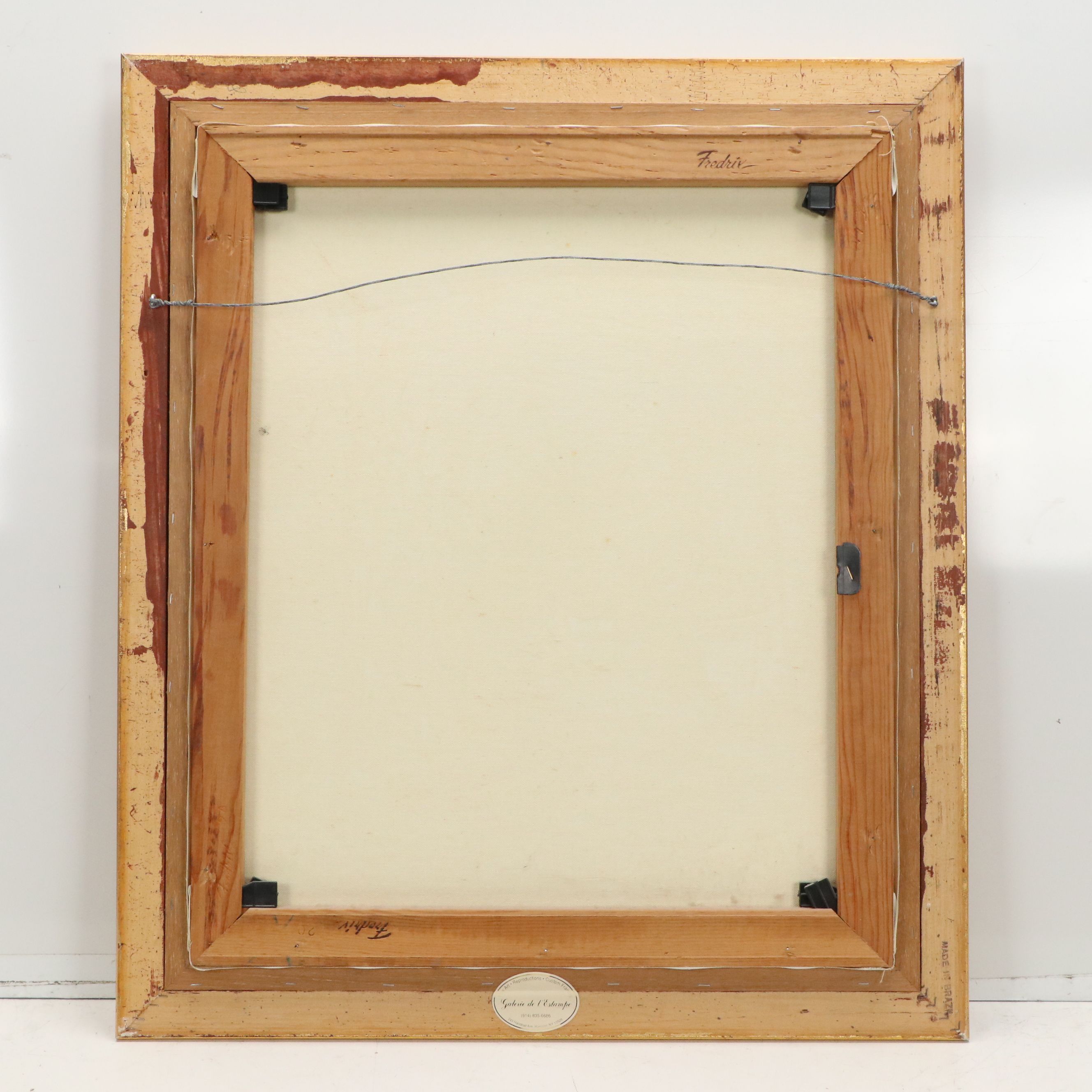 Luis Hourgras Oil Painting of Autumn Street, 1981