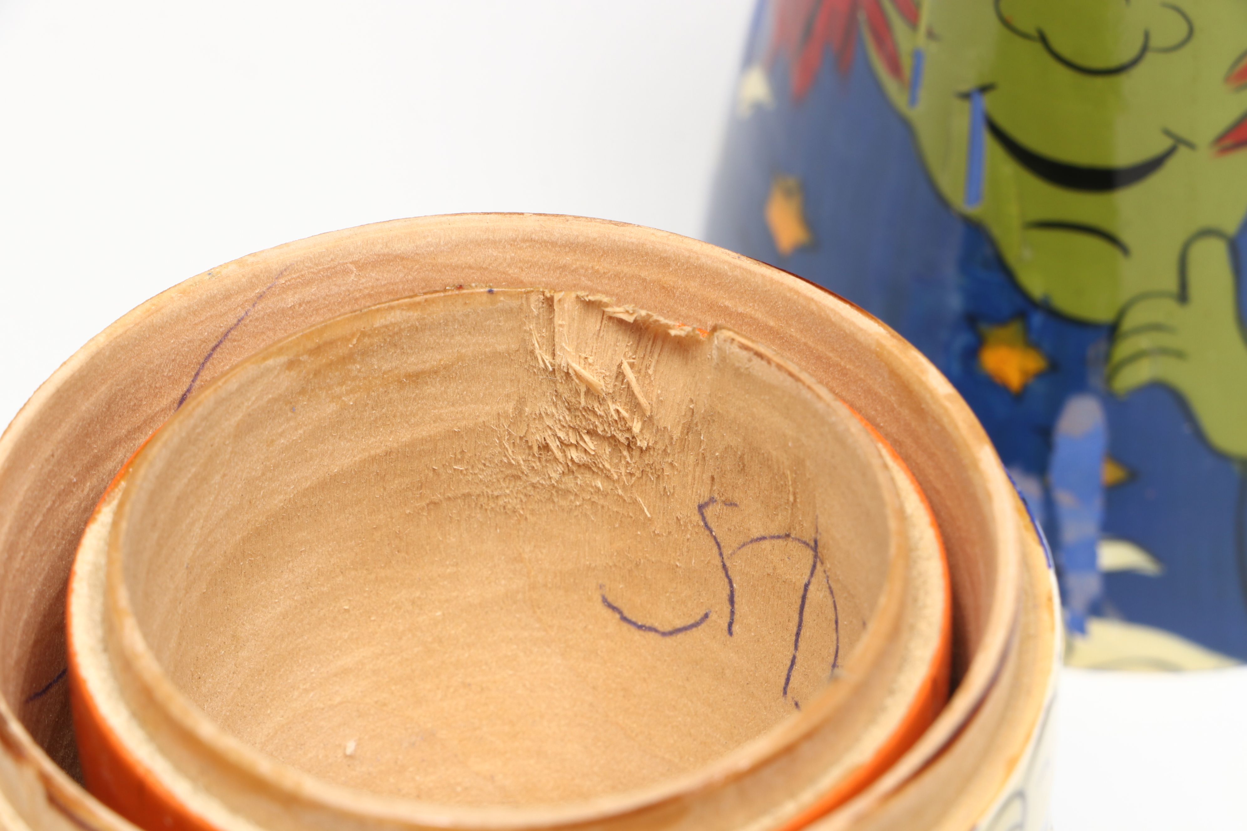 Skeletons, Pirates and More Hand-Painted Wooden Halloween Nesting Dolls