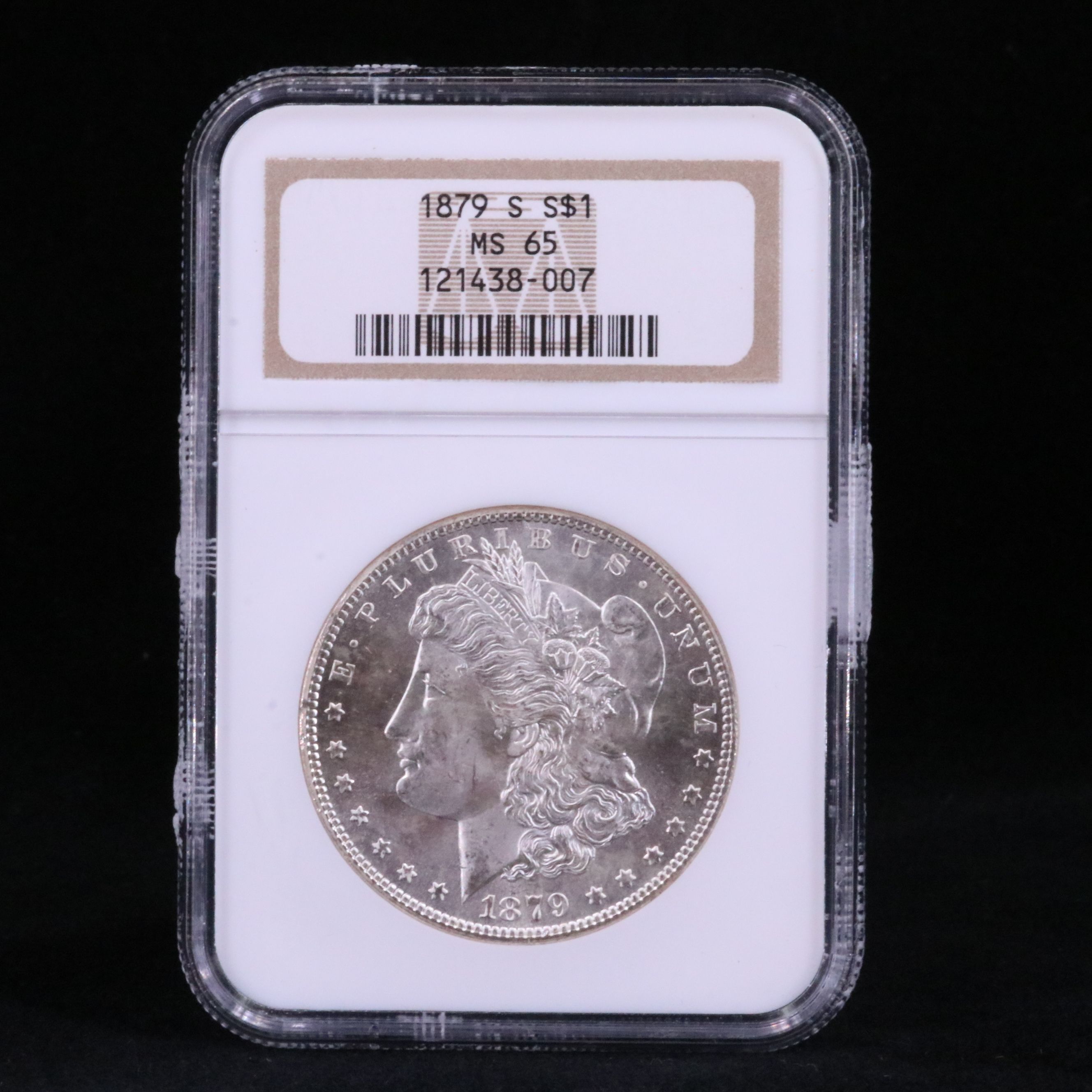 NGC Graded MS65 1879-S Morgan Silver Dollar