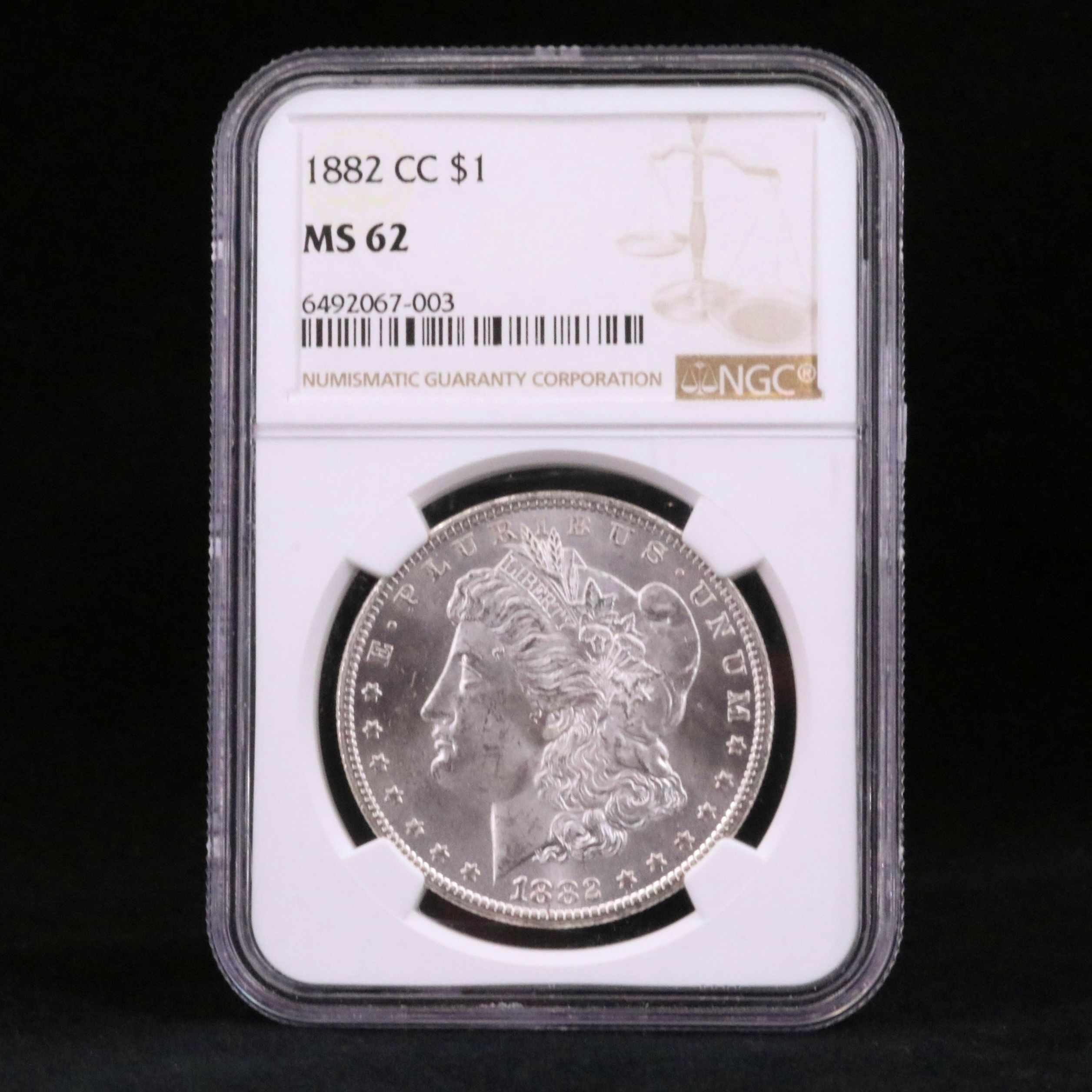 NGC Graded MS62 1882 Carson City Morgan Silver Dollar