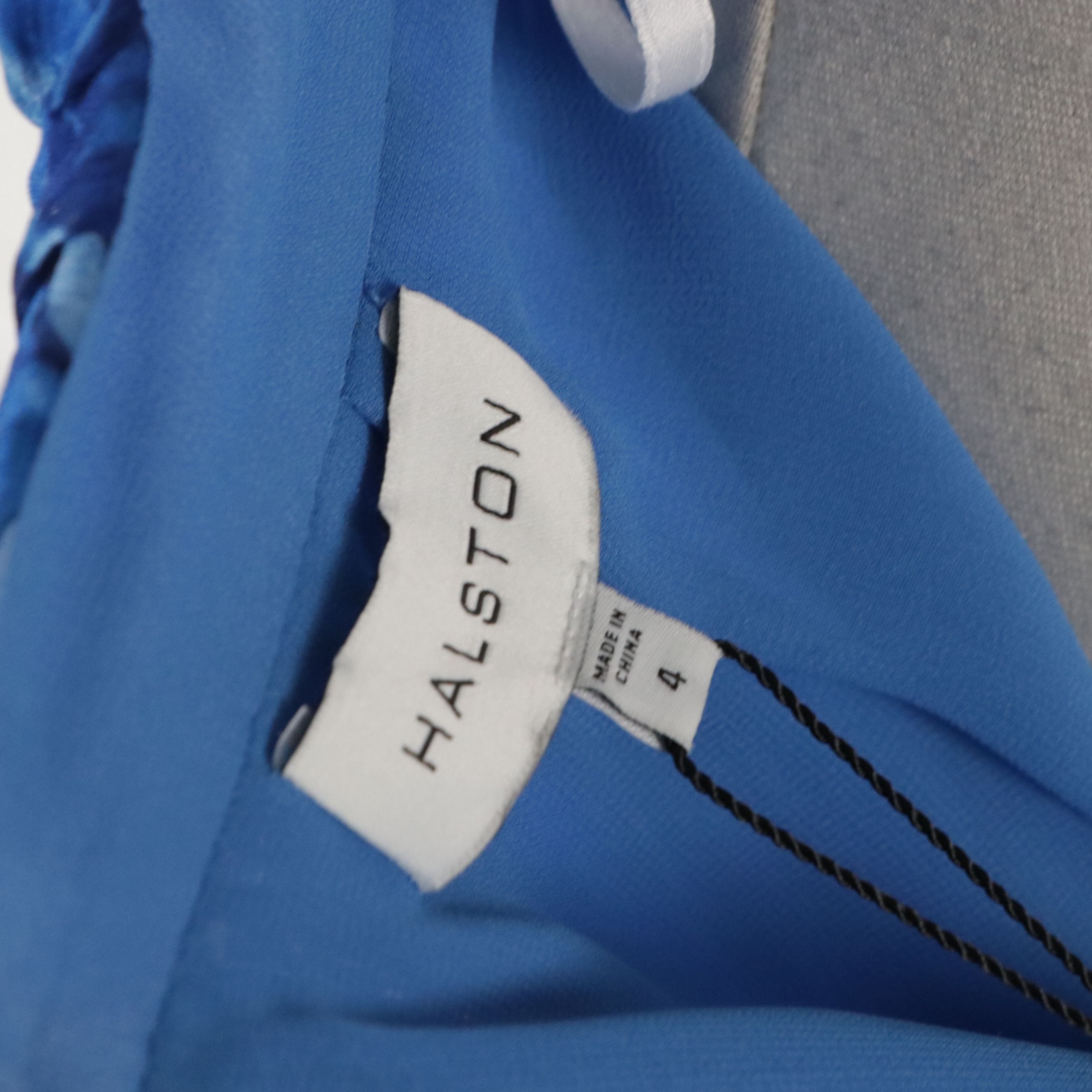 Halston "Ocean Painted" Mindy Gown in Viscose Crepe, New With Tag