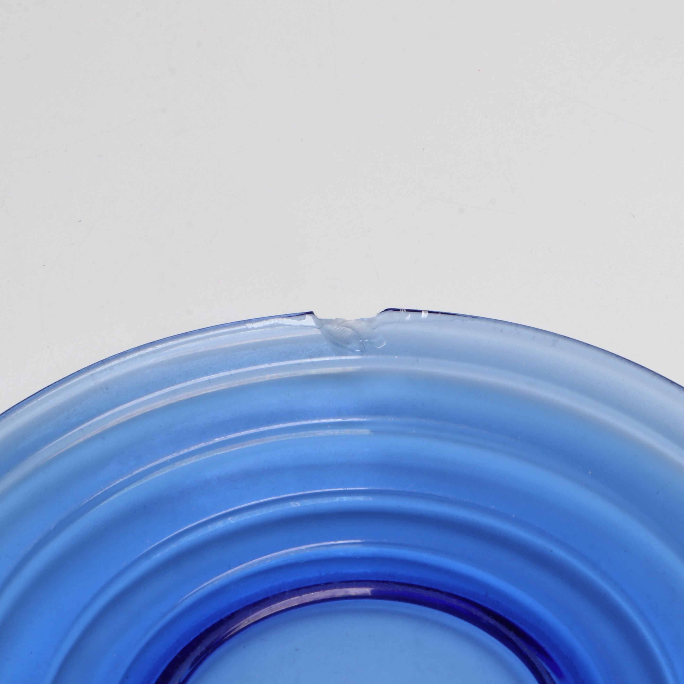 Hazel Atlas "Moderntone" Cobalt Dinnerware with Other Glass Vase and Serveware