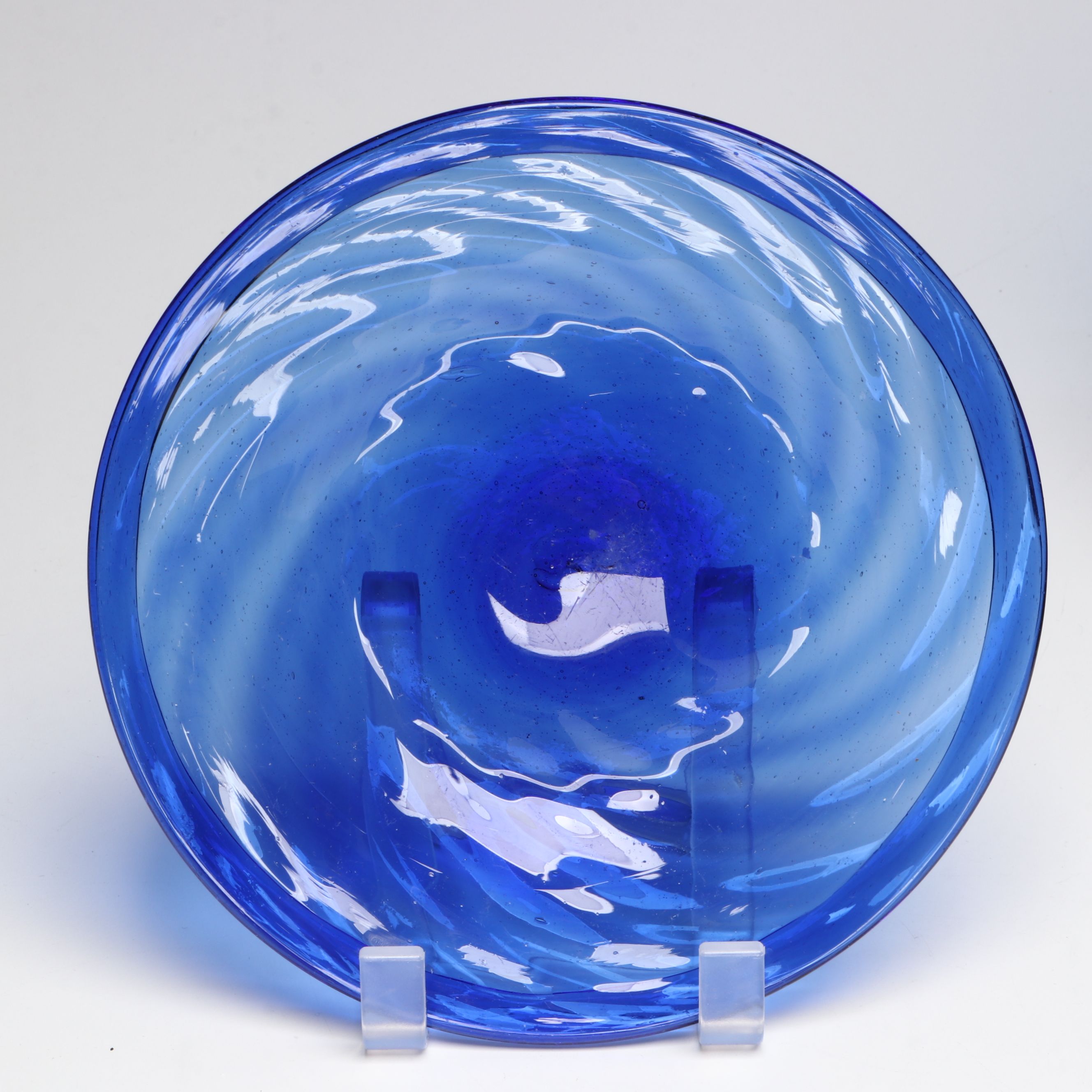 Hazel Atlas "Moderntone" Cobalt Dinnerware with Other Glass Vase and Serveware