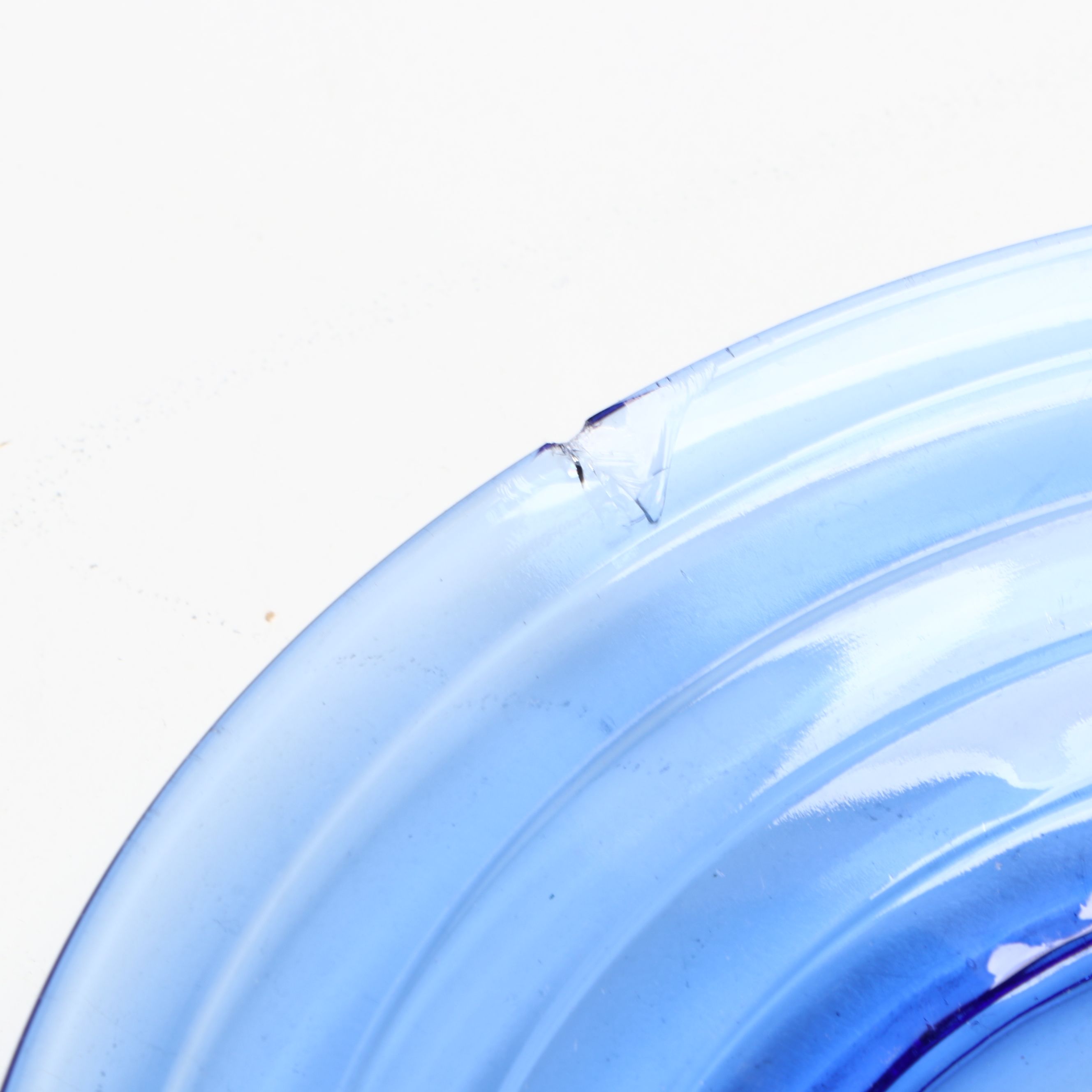 Hazel Atlas "Moderntone" Cobalt Dinnerware with Other Glass Vase and Serveware