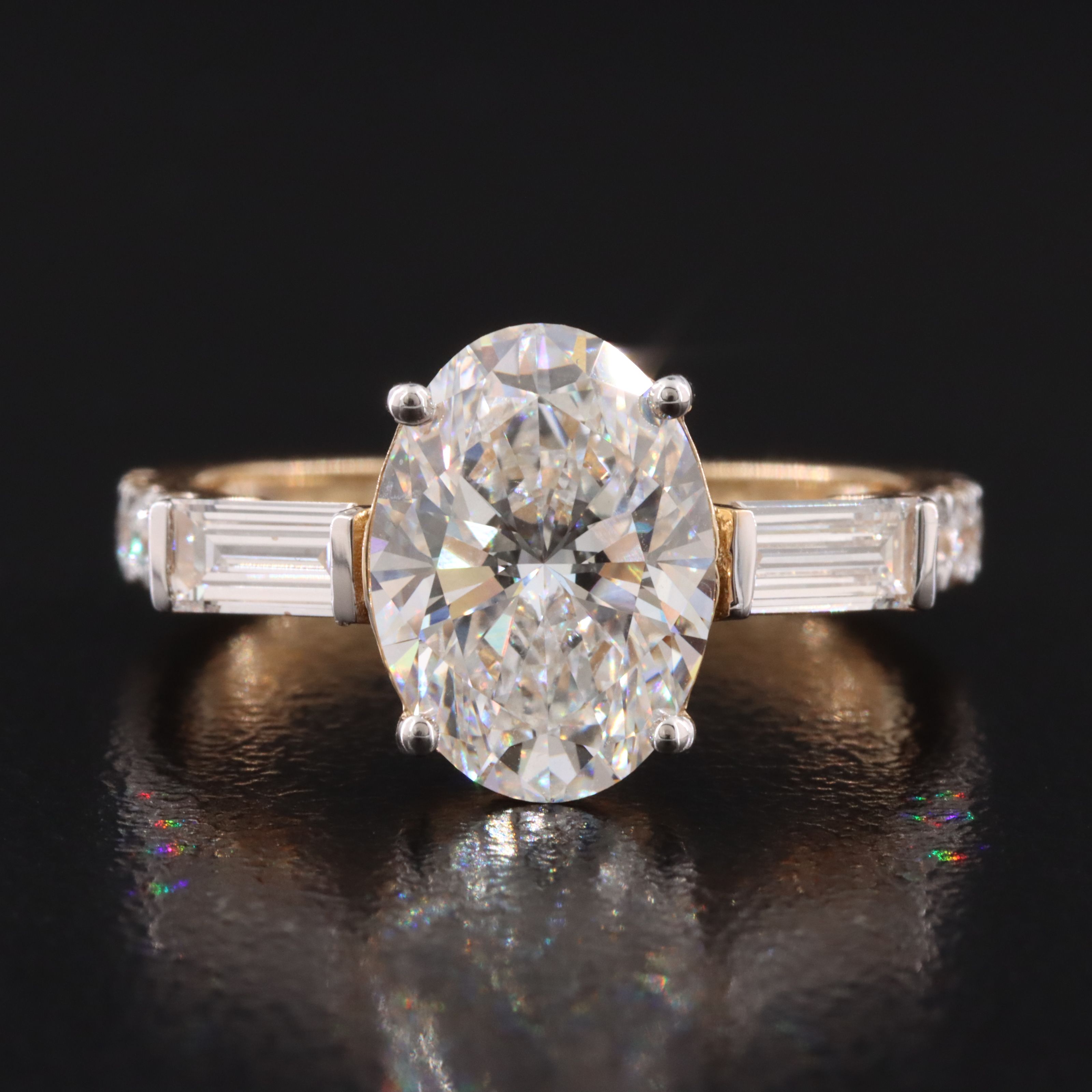 18K 3.17 CTW Lab Grown Diamond Ring with IGI Report