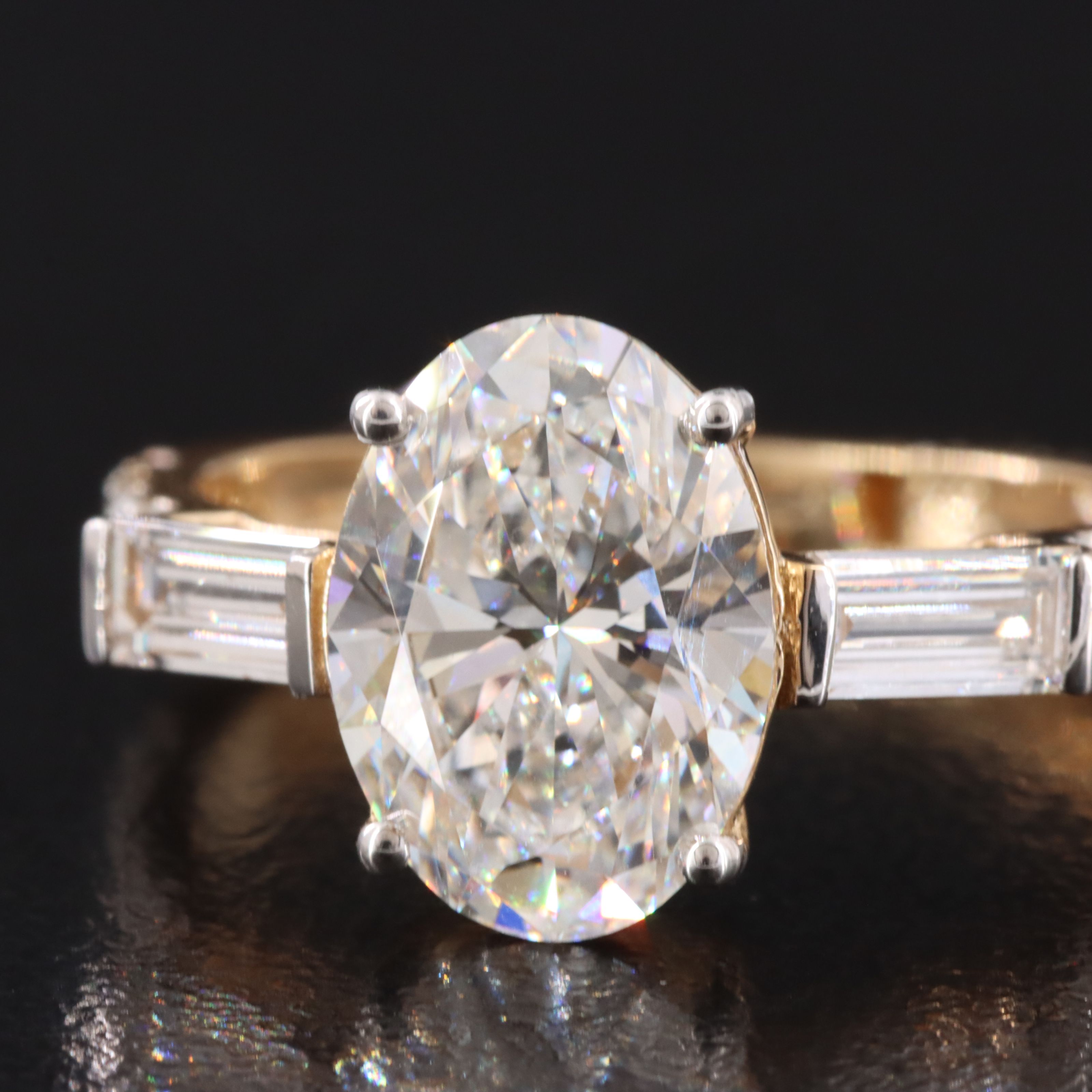 18K 3.17 CTW Lab Grown Diamond Ring with IGI Report