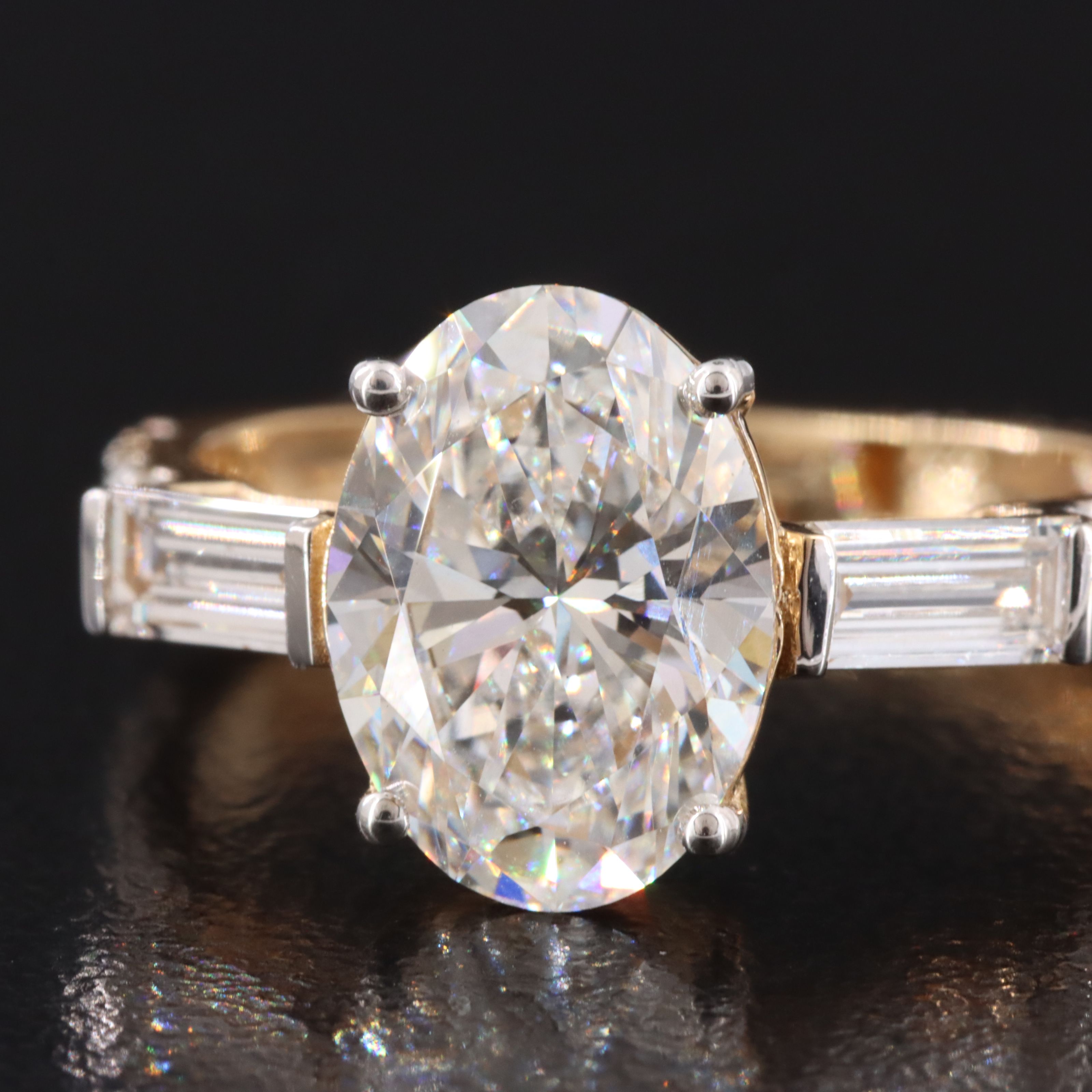 18K 3.17 CTW Lab Grown Diamond Ring with IGI Report