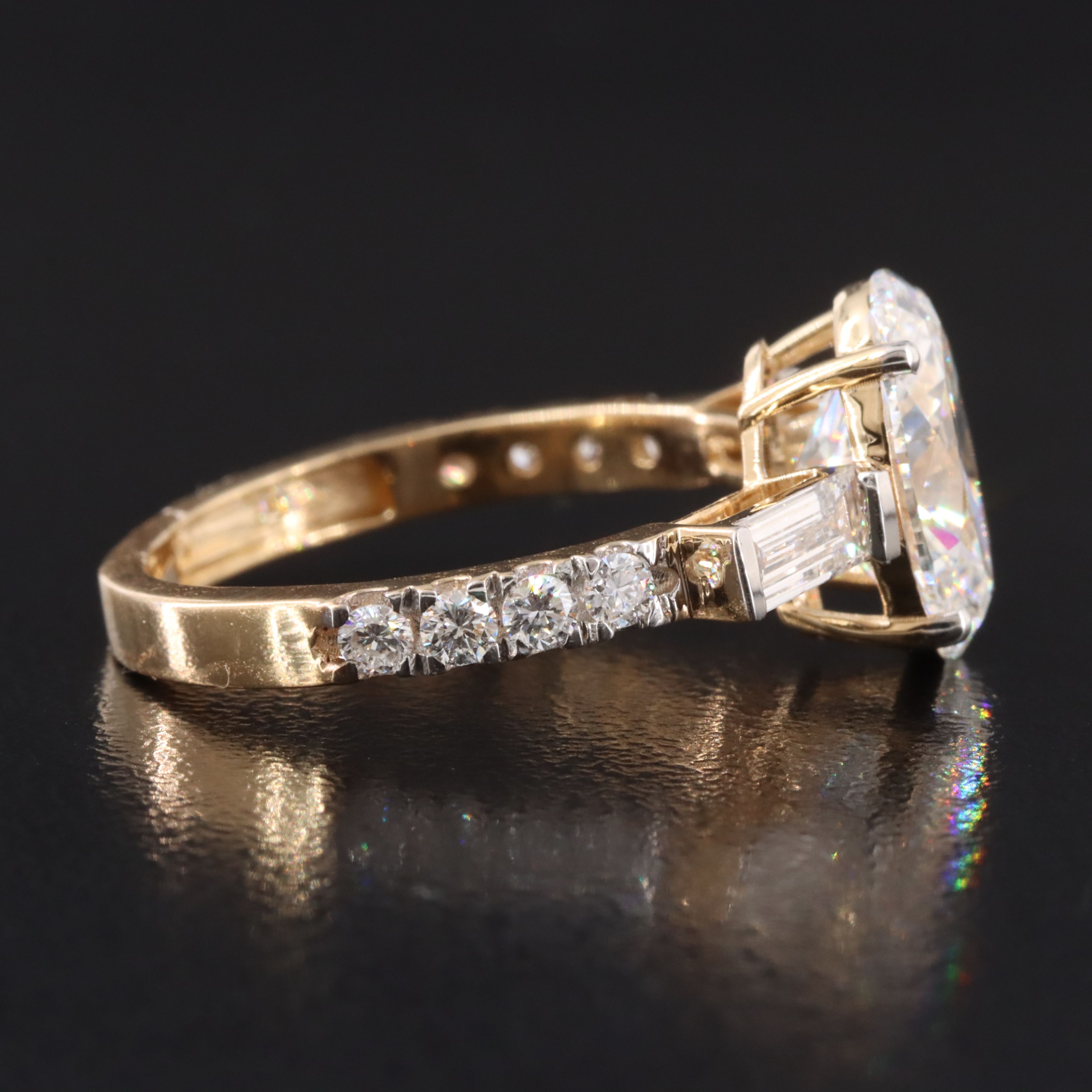 18K 3.17 CTW Lab Grown Diamond Ring with IGI Report