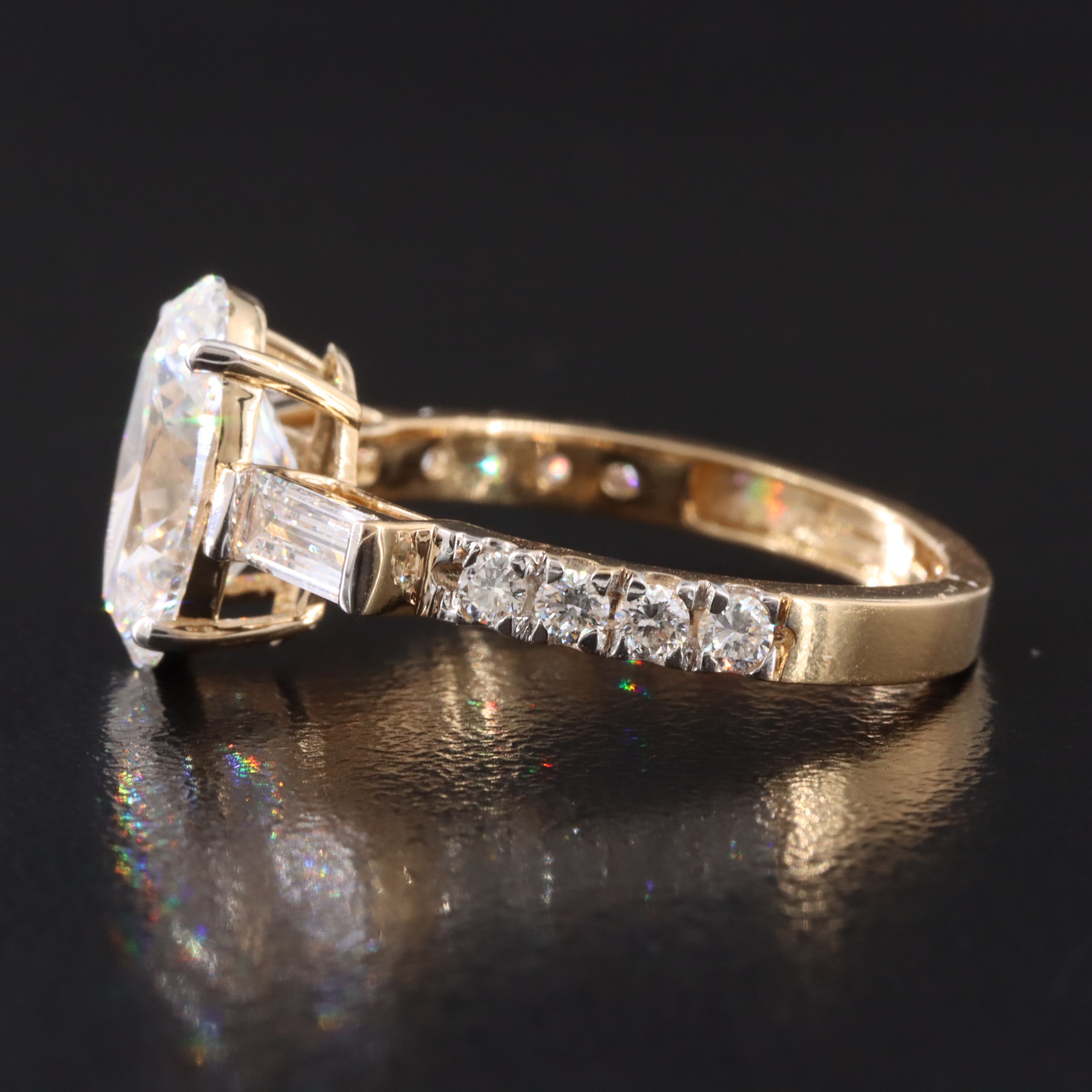 18K 3.17 CTW Lab Grown Diamond Ring with IGI Report